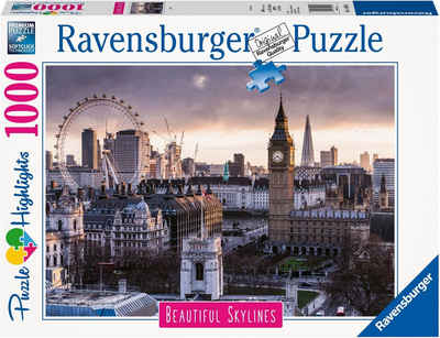 Ravensburger Puzzle Puzzle Highlights Beautiful Skylines - London, 1000 Puzzleteile, Made in Germany, FSC® - schützt Wald - weltweit