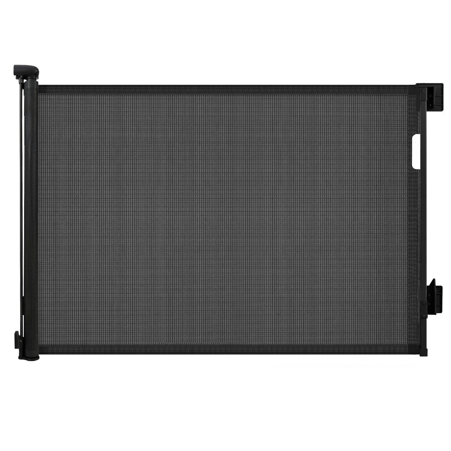 Sekey Treppenschutzgitter Treppenschutzgitter ausziehbar Absperrgitter Hund Kinder Schutzgitter (1 St), 0–150 cm Schwarz, 1 Stück, mit Bohren, geeignet für Innen & Außen