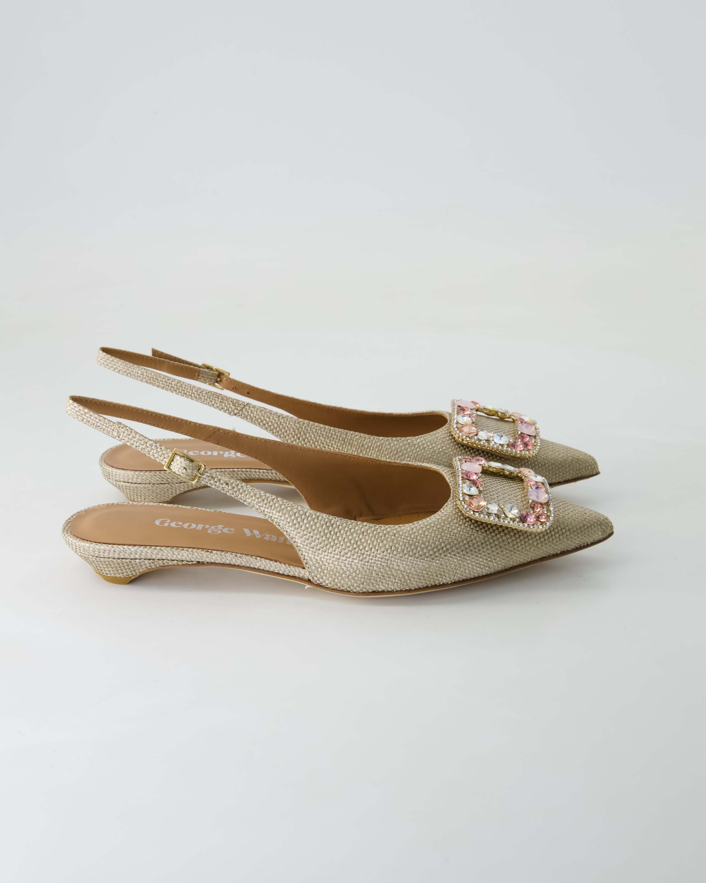 George Watts N802-504 Slingpumps Obermaterial: Textil