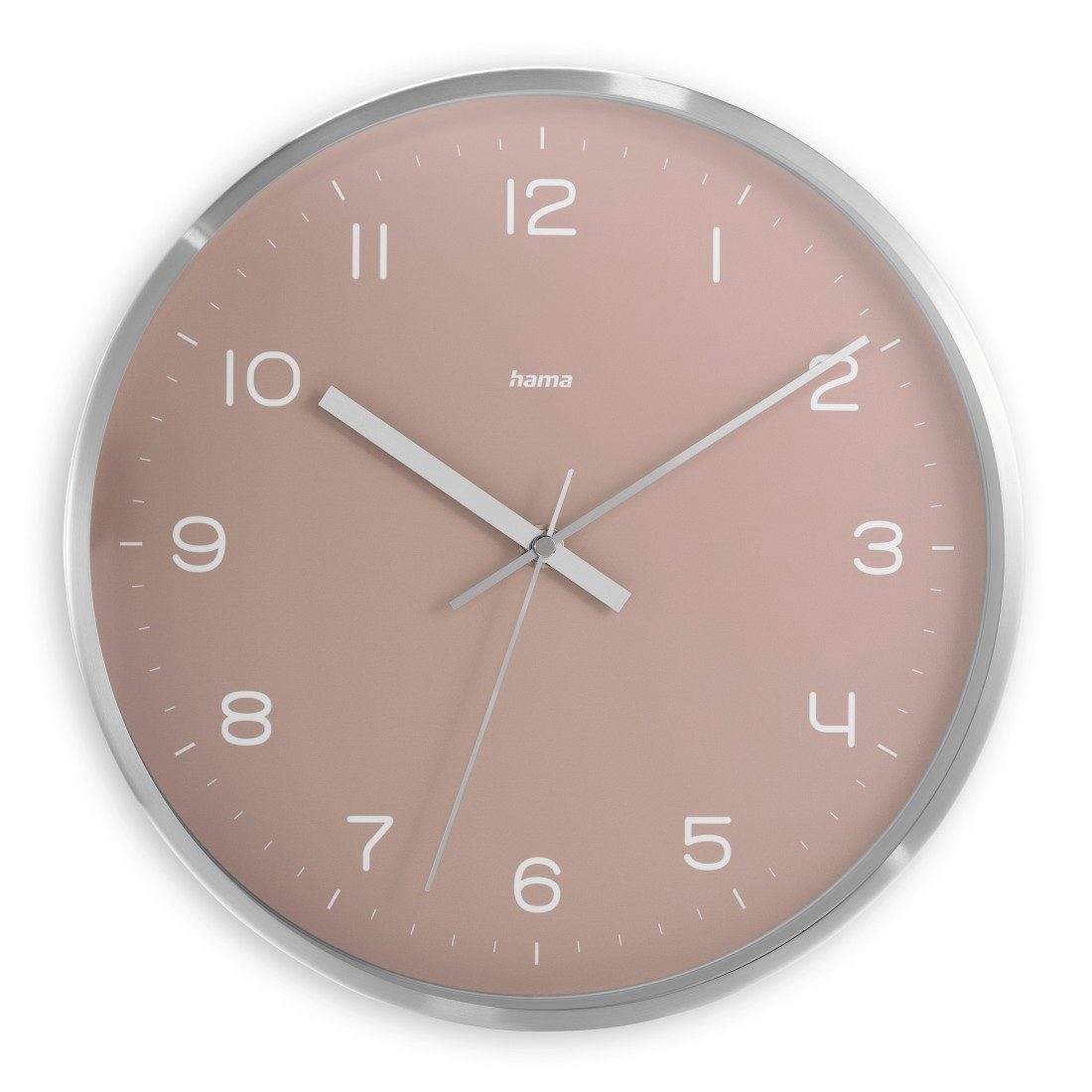 Hama Funkwanduhr Funkuhr "Fidschi", ohne Ticken, Ø 30 cm, Aluminium (geräus günstig online kaufen