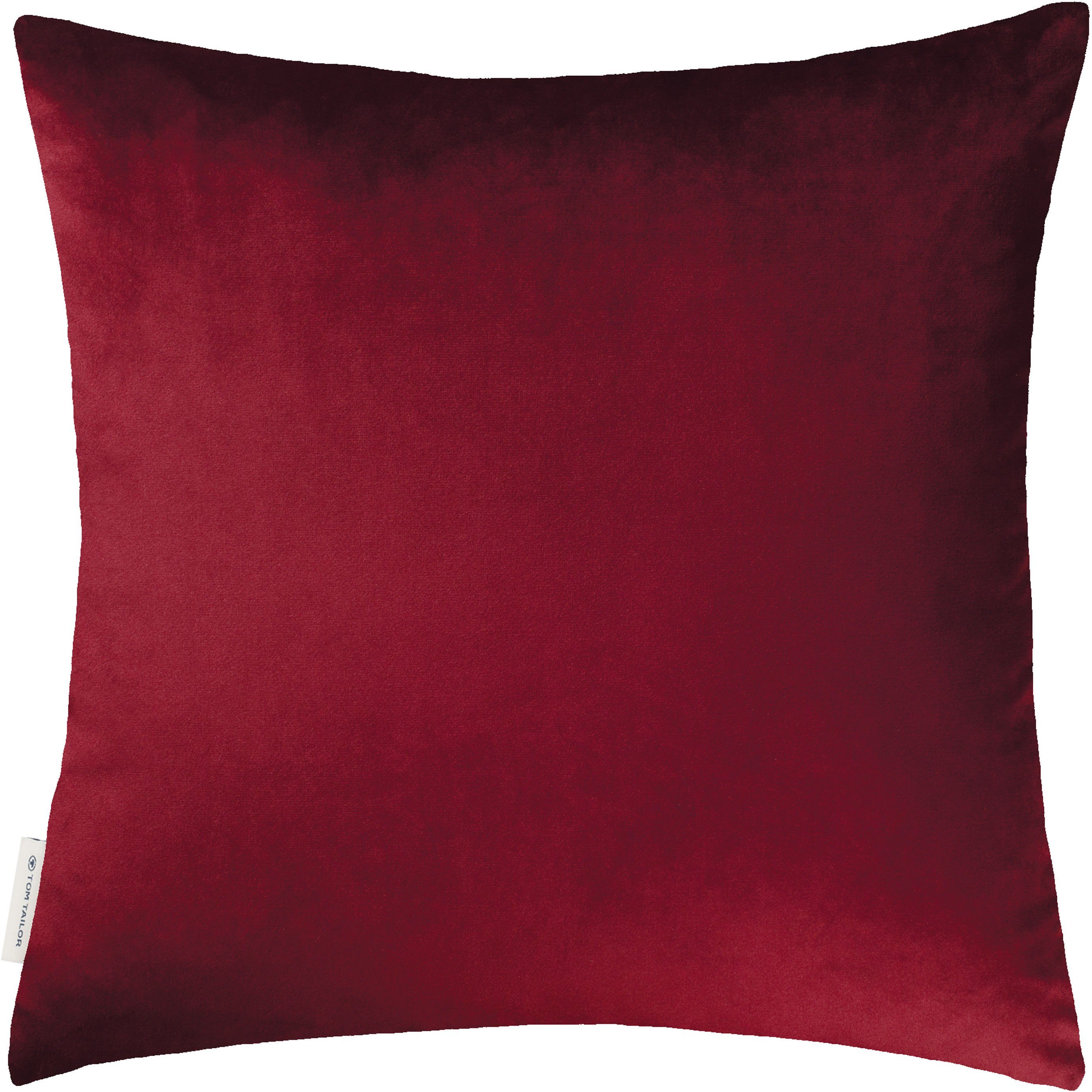 TAILOR Füllung, Dekokissen rot/dunkelrot/blutrot HOME Quilt, 1 Kissenhülle FrenchVelvet Stück TOM ohne