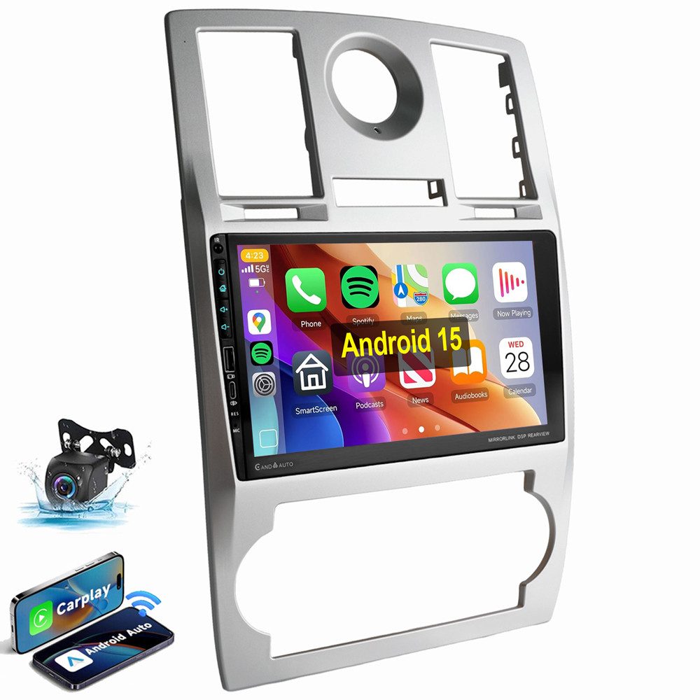 ESSGOO Für Chrysler 300C LE LX 2005-2010 Android 15 DAB+(optional) USB Autoradio (RDS, Digitalradio (DAB), FM, AM, Carplay Android Auto GPS Navi WIFI BT SWC)