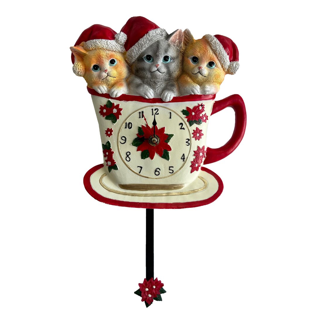 abc HOME Wanduhr Katzenbabys, Weihnachten, Dekopendel, günstig online kaufen