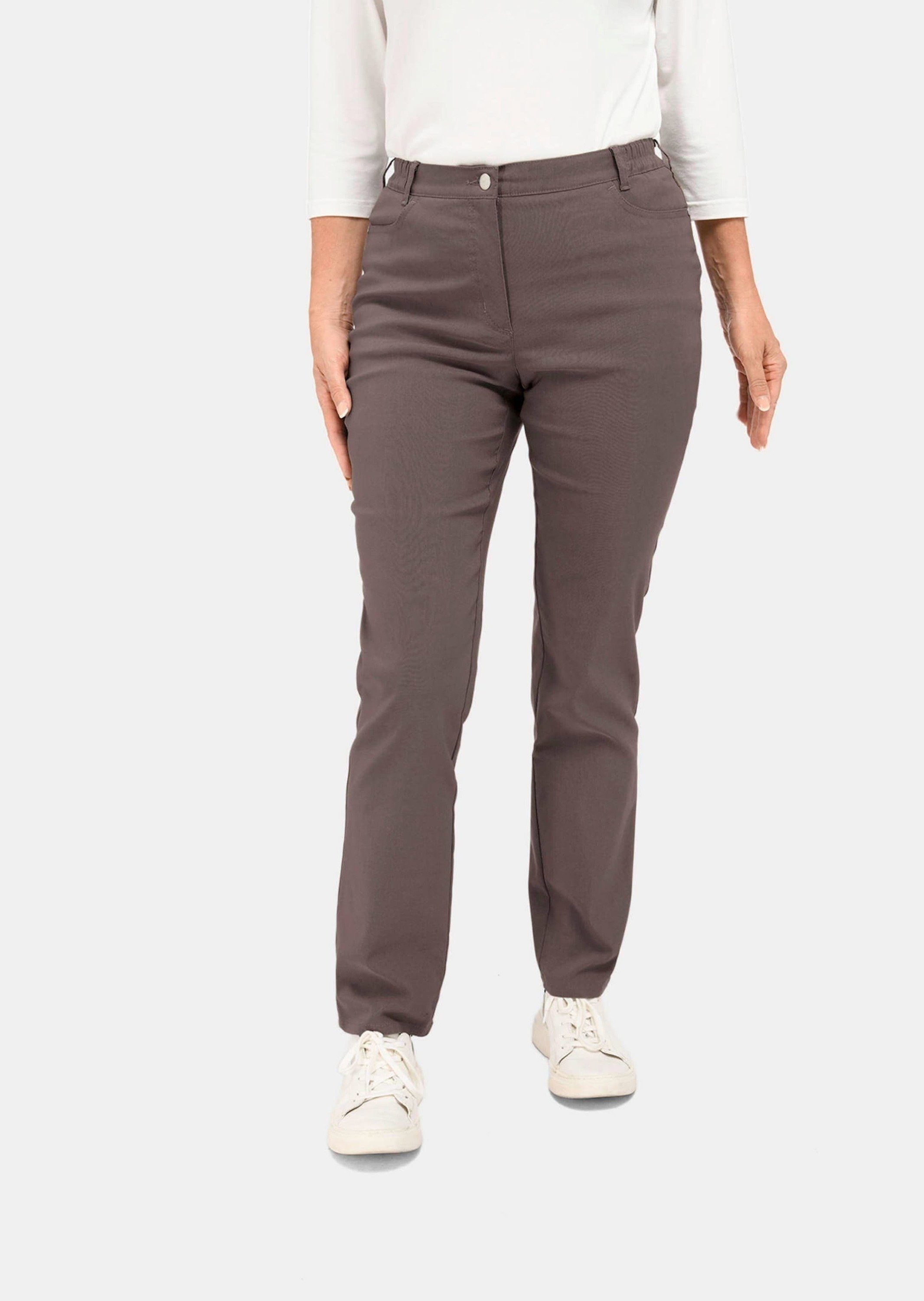 taupe Perfekte Super-Stretch-Hose Stoffhose GOLDNER CARLA