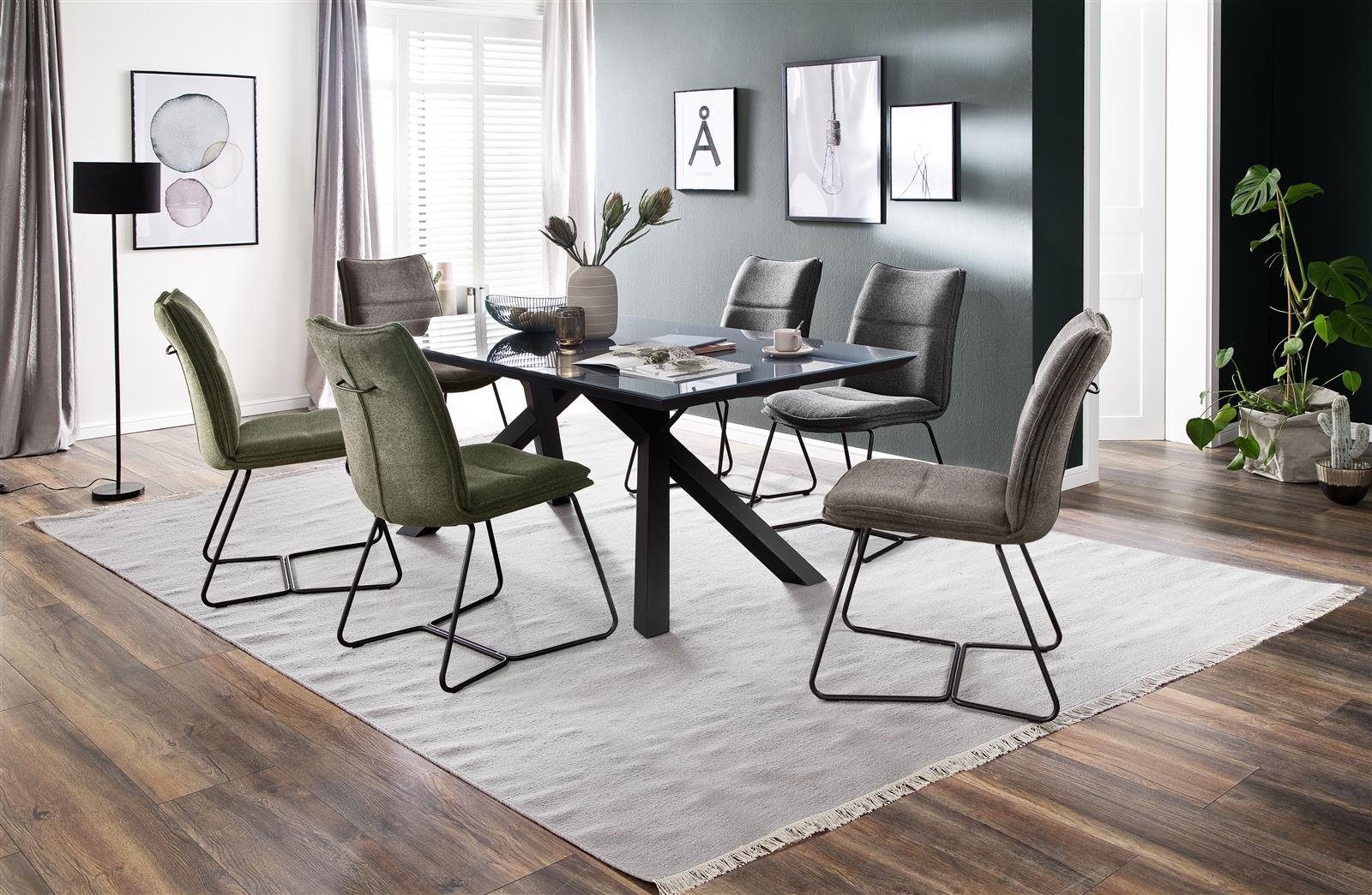 MCA furniture Polsterstuhl 48 x 94 x 65 cm (B/H/T) (2er Set)