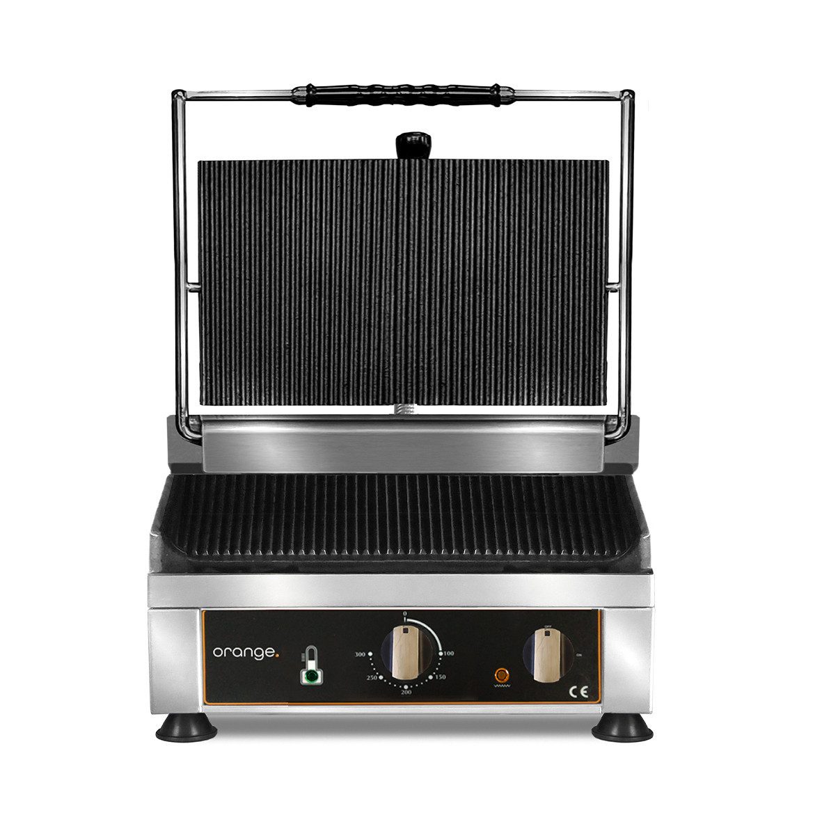 Orange Kontaktgrill Kontaktgrill oben & unten gerillt, 3 W