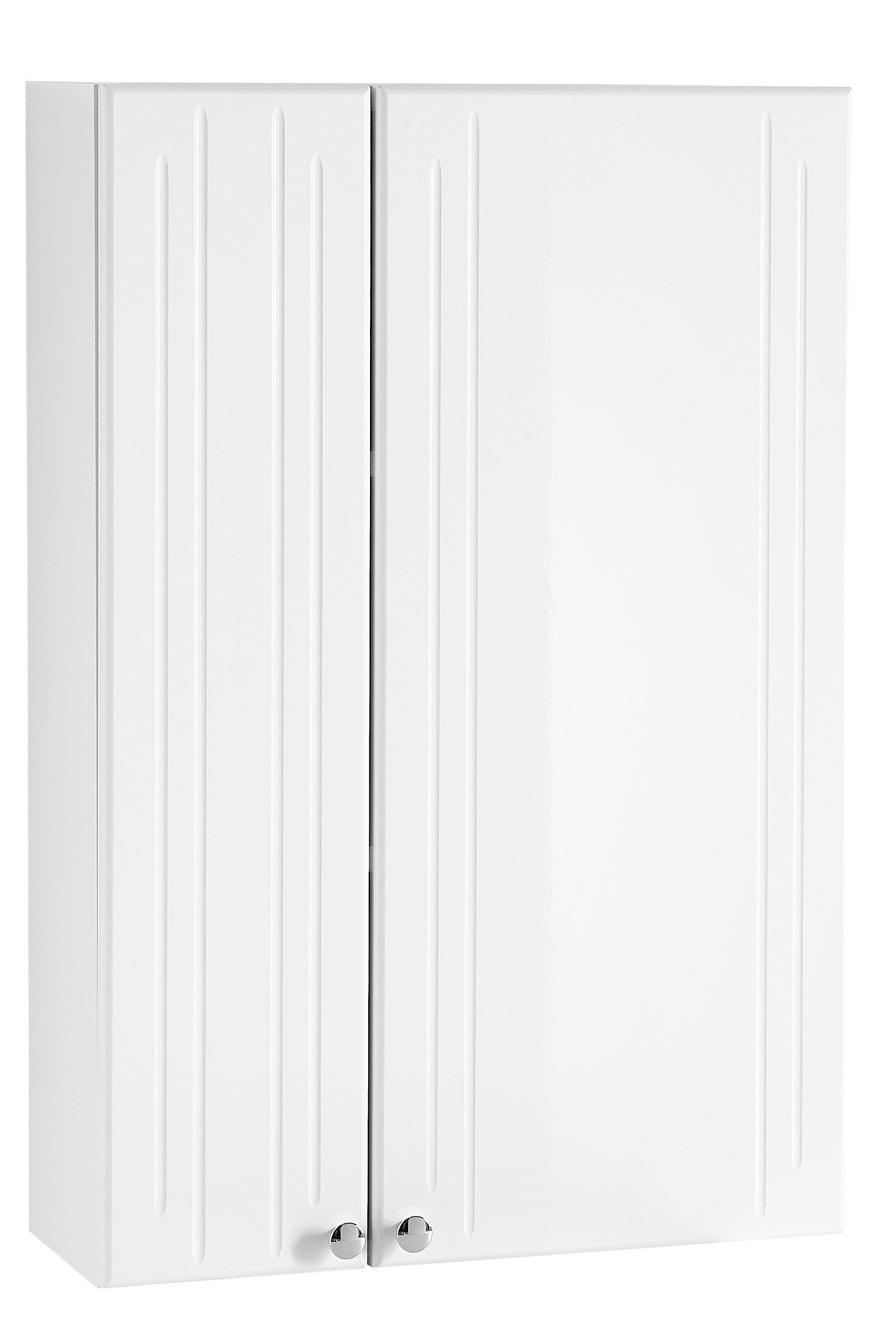 PELIPAL Wandhängeschrank in Weiß hochglanz mit 2 Türen und 2 Einlegeböden, BxHxT: 50x75x20 cm