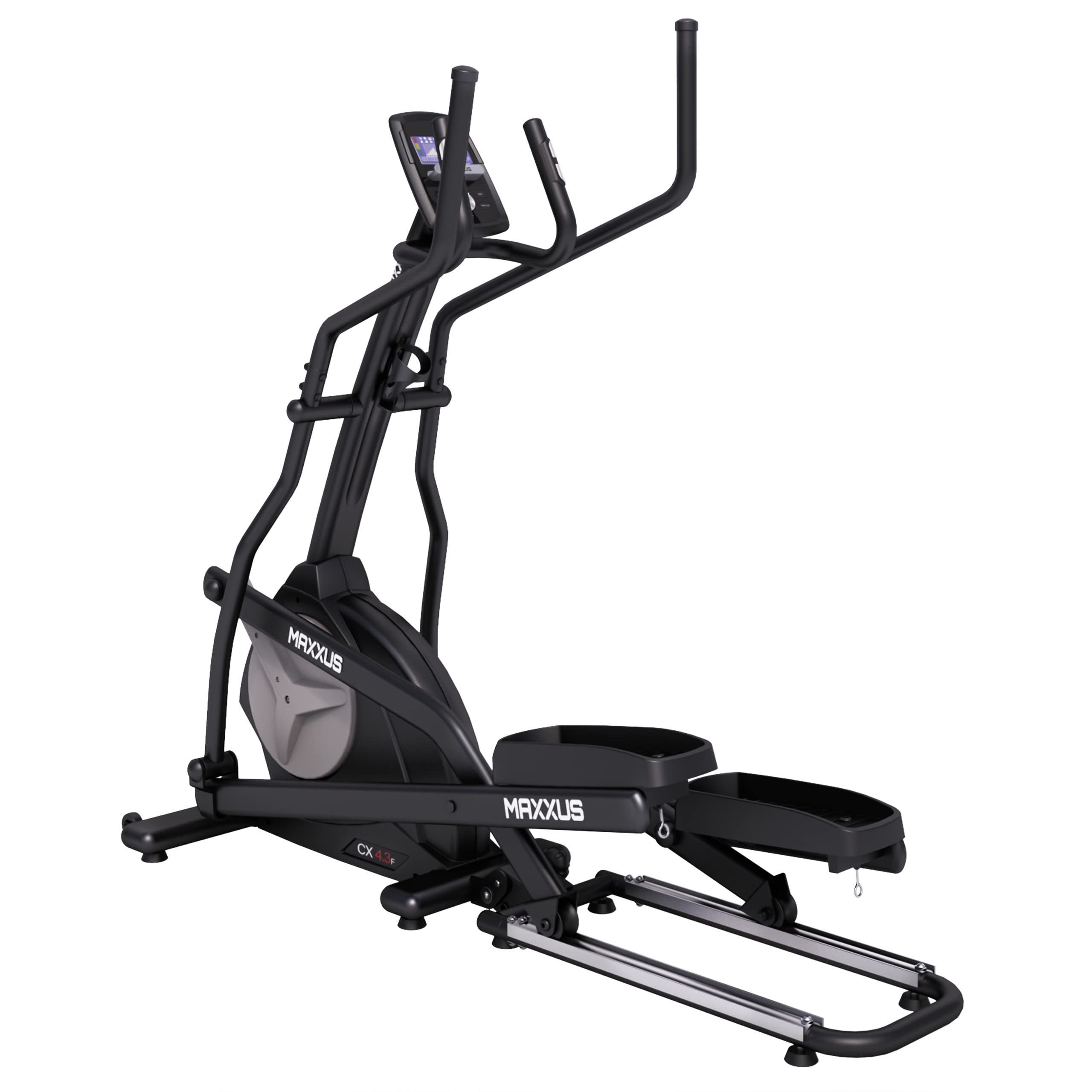 MAXXUS Crosstrainer CX 4.3f, Elliptischer Heimtrainer, 12 Programme, LCD, Ellipsentrainer (1-tlg), Elliptischer Heimtrainer, Klappbar, Magnetbremssystem, Pulsmesser