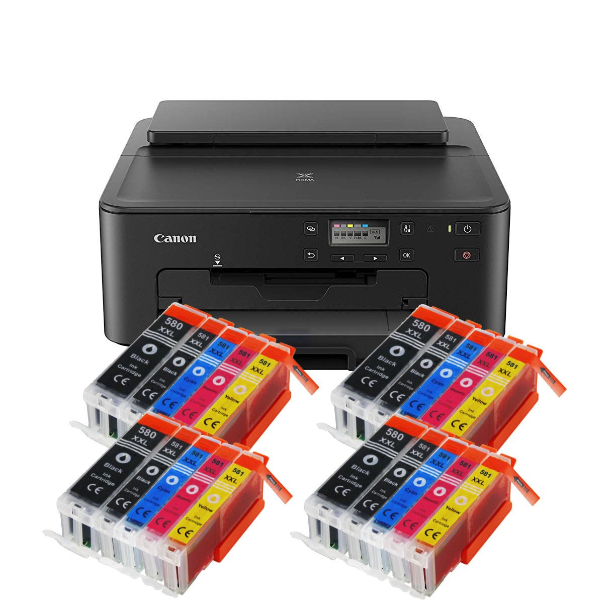 Canon Canon Pixma TS705a Tintenstrahldrucker mit 20 kompatiblen XXL Patronen Tintenstrahldrucker