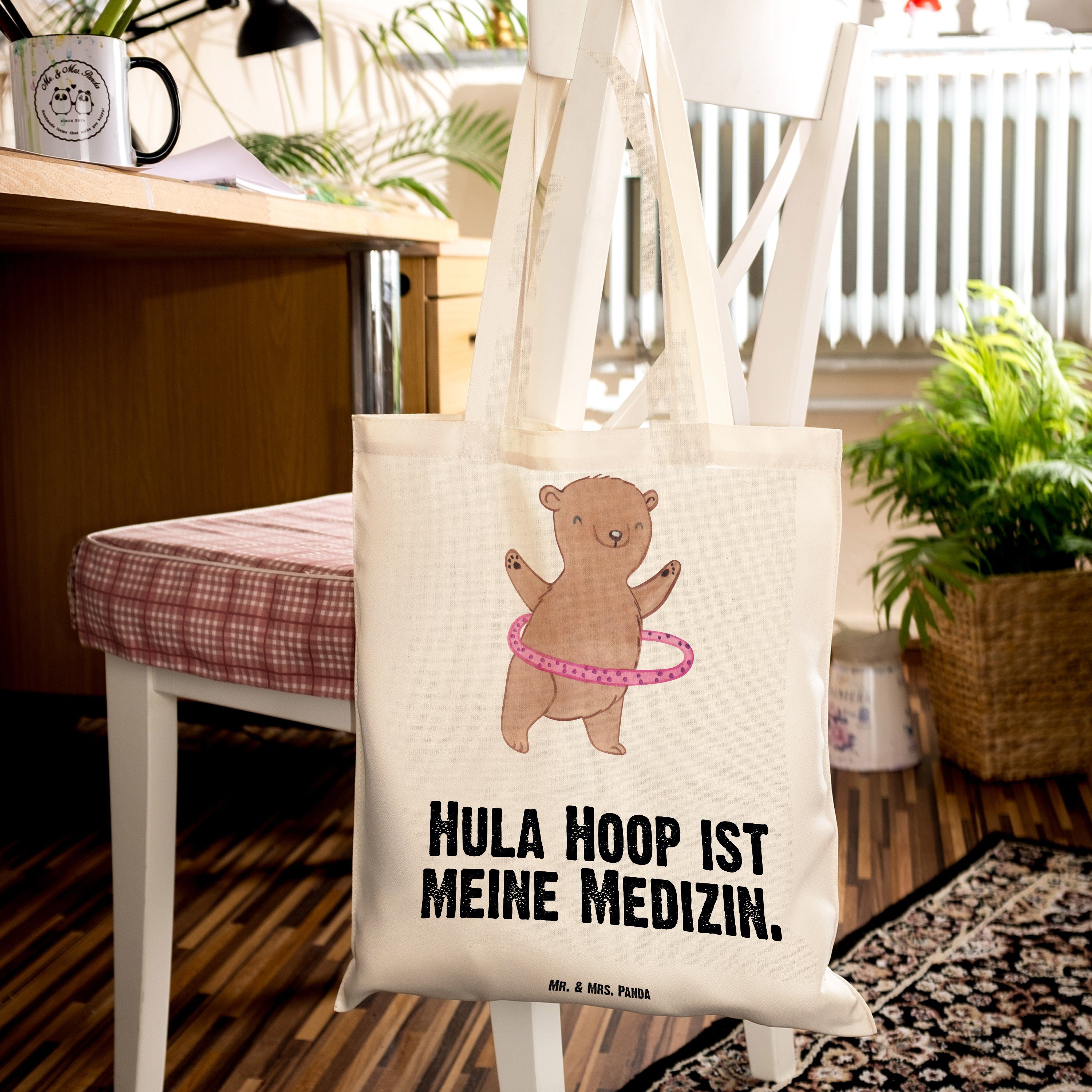 (1-tlg) Panda Bär Transparent Geschenk, Mrs. Tragetasche - Mr. Sport Einkaufstasche, Hula - Hoop Medizin &