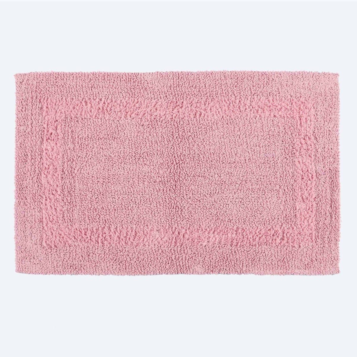 Homescapes Badematte Badematte rosa 50x80 cm aus 100% Baumwolle, Höhe 20 mm, Baumwolle, rechteckig, 50 x 80 cm
