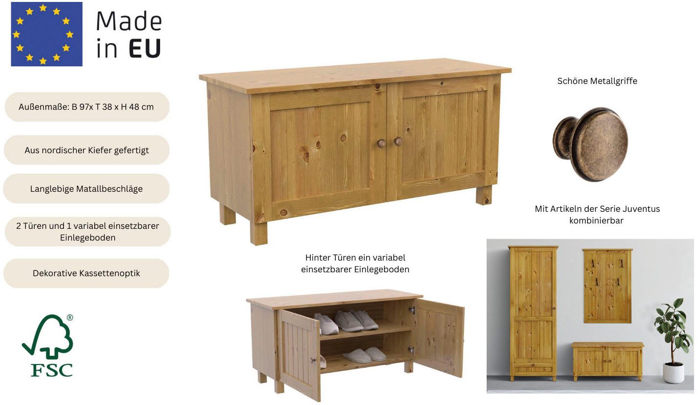 OTTO home Sitzbank Juventus (1-St), aus massiver Kiefer, Breite 97 cm