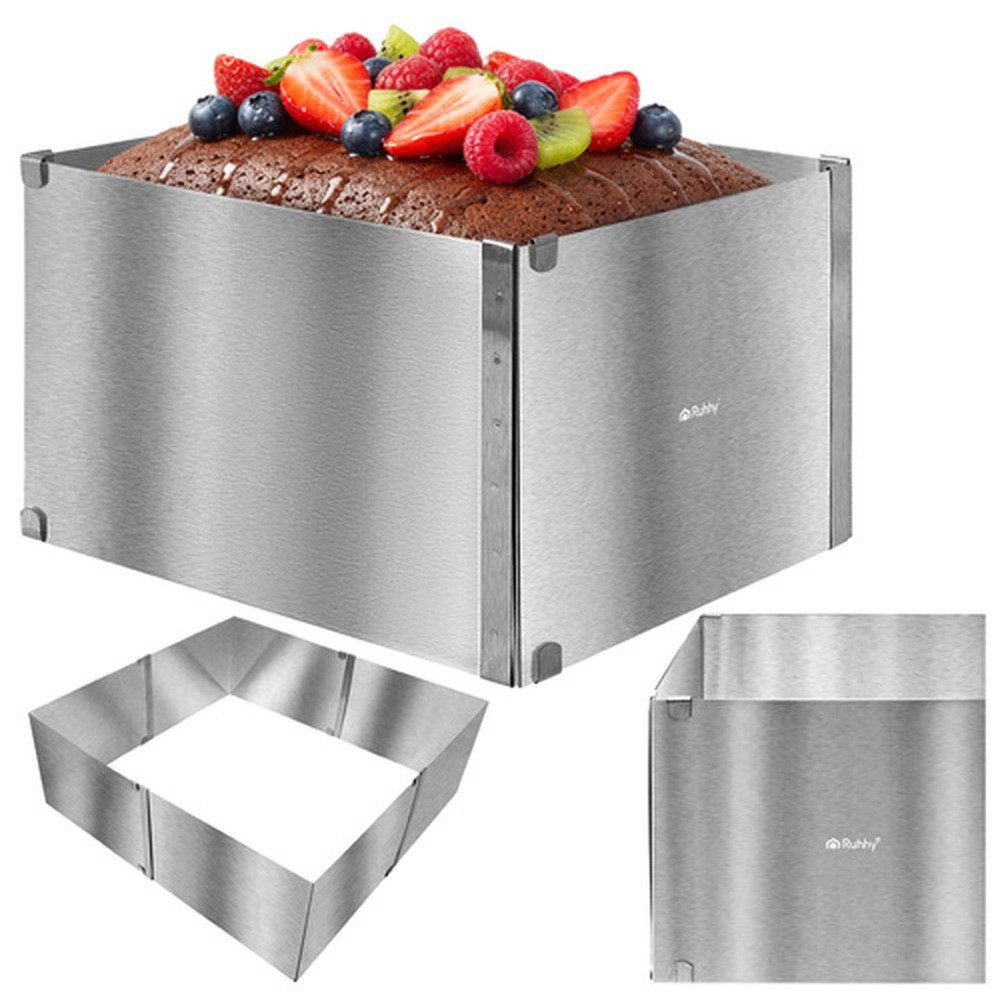 Ruhhy Backform Kuchenbackform Tortenrand, (Spar-Set 1-tlg), passt sich verschiedenen Rezepten und Backformen problemlos an
