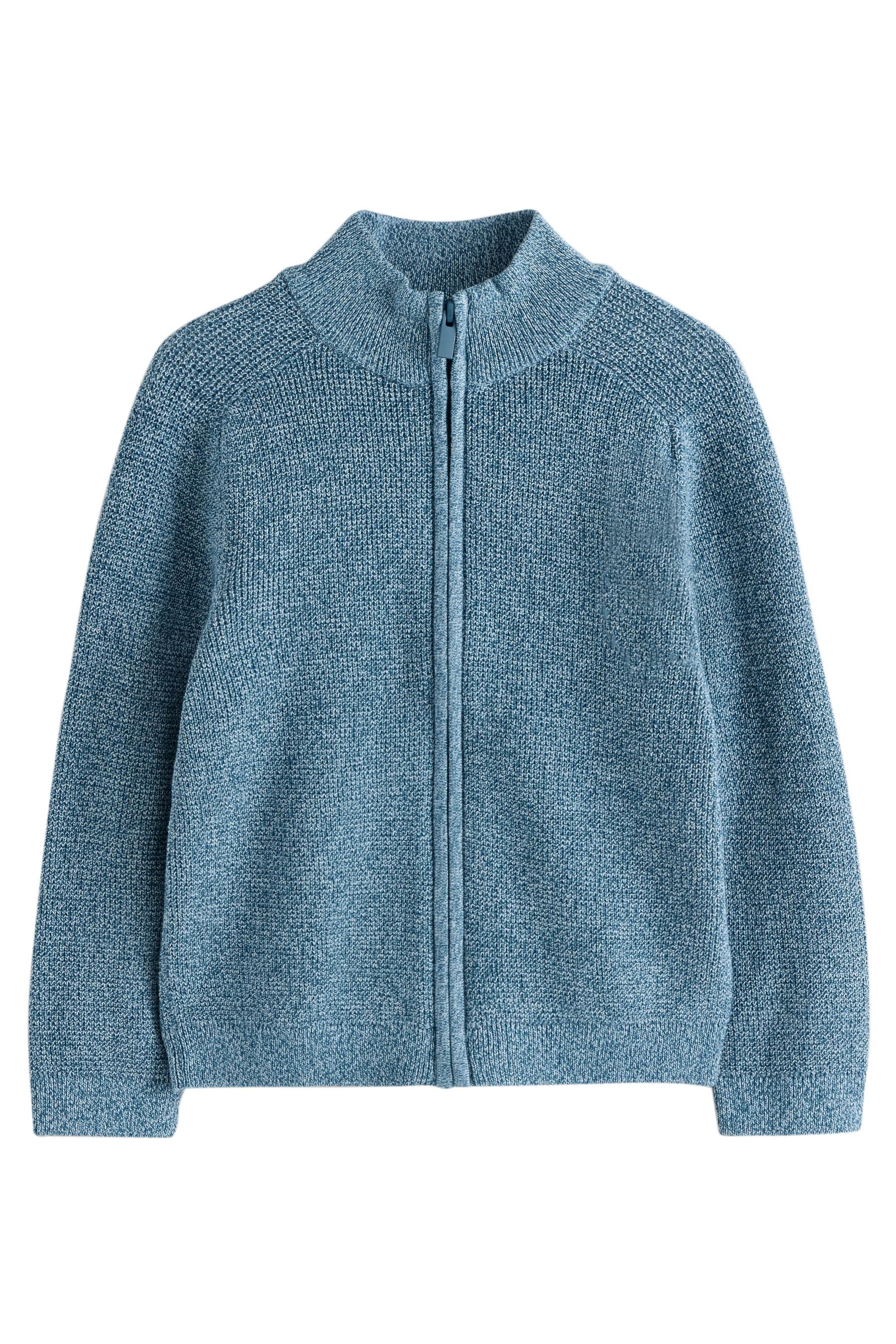 Next Strickjacke Strukturierte Strickjacke mit Reißverschluss (1-tlg)