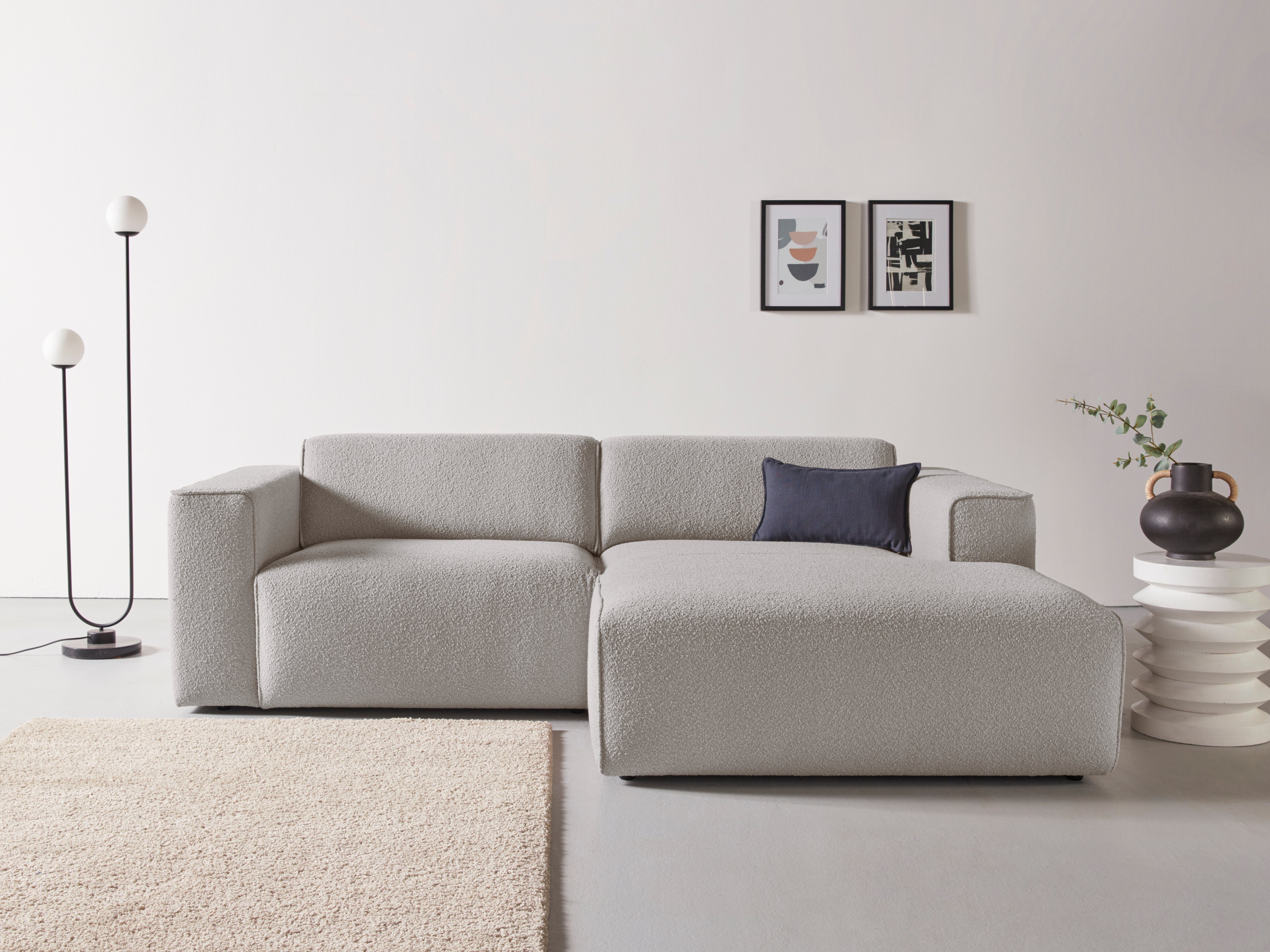 Kedernaht, Ecksofa Cord, Struktur mit Luxus-Microfaser, grob andas Struktur, Noord,