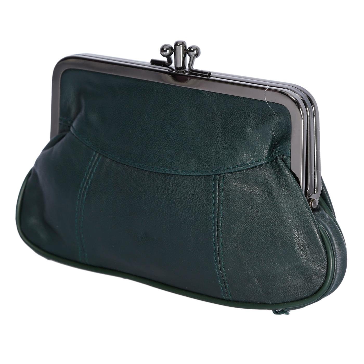 Christian Wippermann Geldbörse Damen Herren echt Leder Geldbörse Portemonnaie (1 tlg, 1-tlg., Einzeln), Klippverschluss Knipsbörse