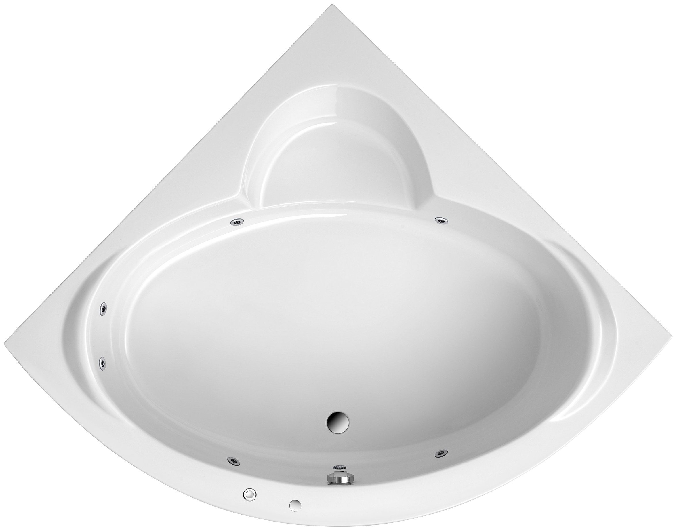 OTTOFOND Whirlpool-Badewanne Sardinia, (Komplett-Set, 1-tlg), Typ 1, chrom und Schürze