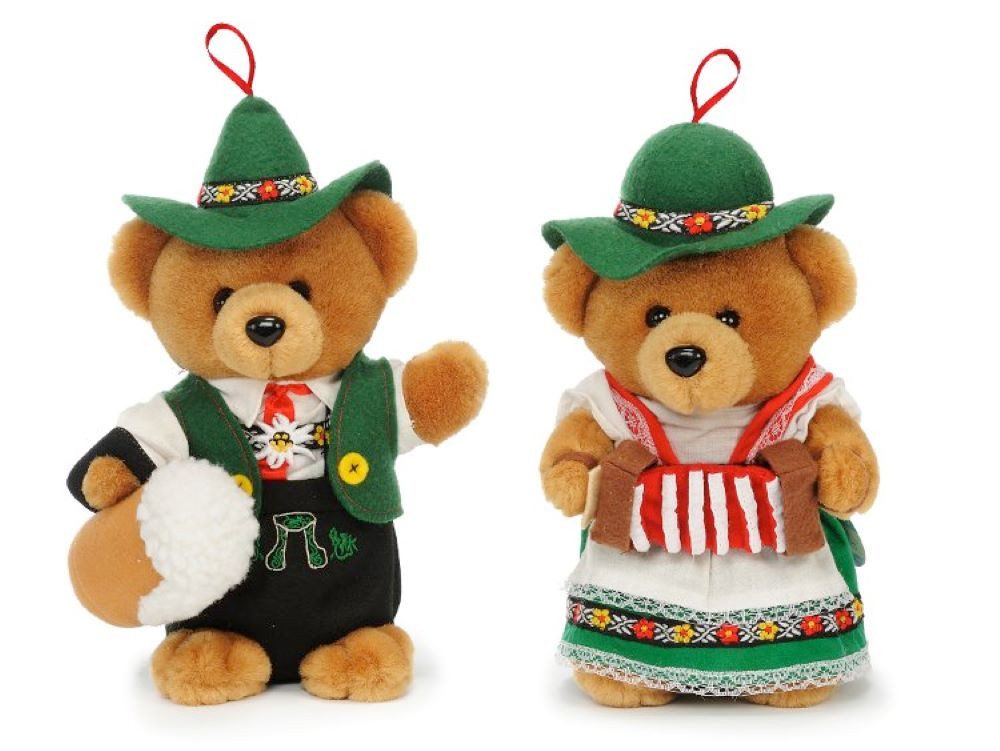 Teddys Rothenburg Kuscheltier Trachten-Teddybär mit Trachtenhose und Bierkrug 25 cm (Teddy, Stofftier, Stoffteddy, Plüschtier, Plüschteddybär)