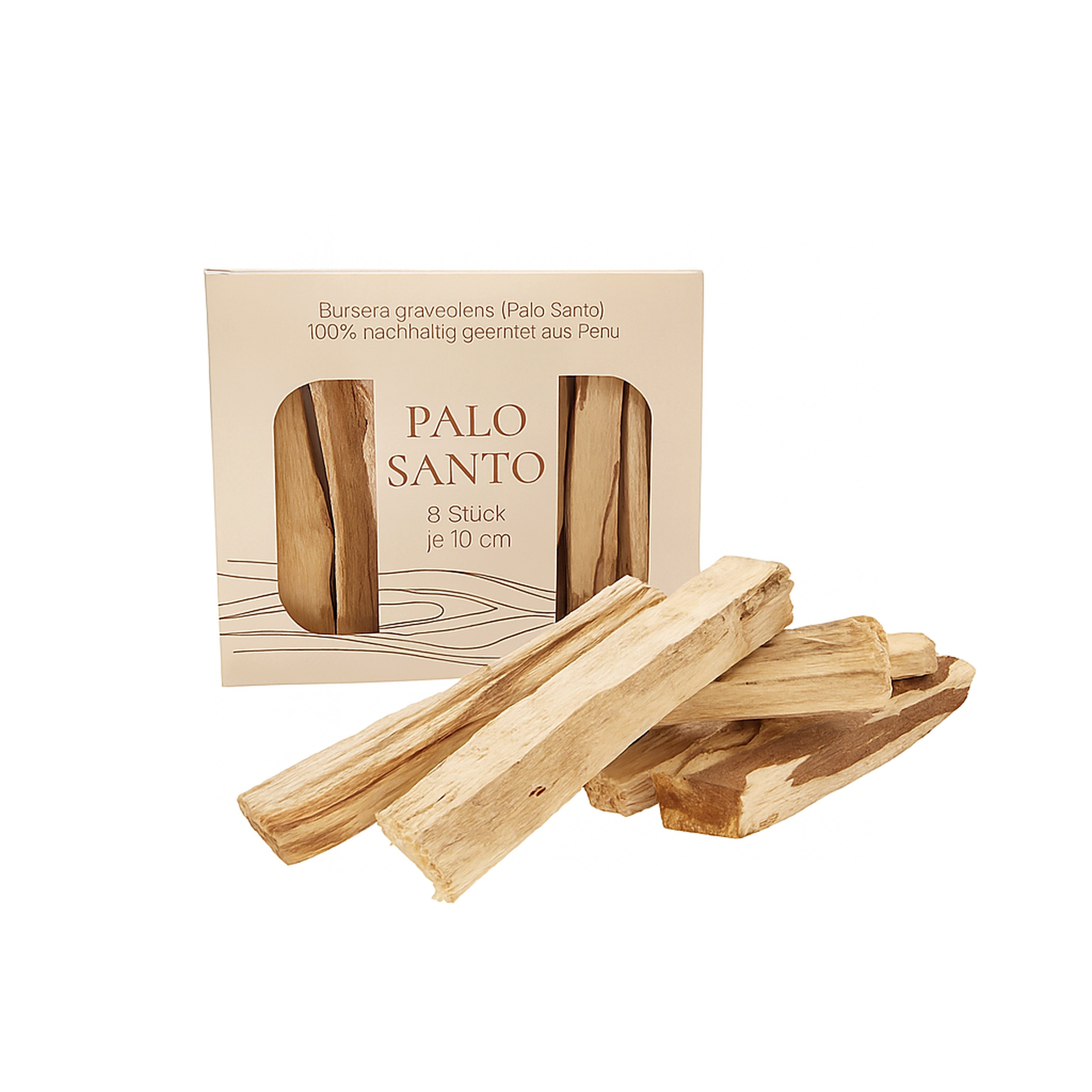 Lebensquelle Plus Räucherstäbchen-Halter Palo Santo 8 Sticks je 10 cm, Räucherset