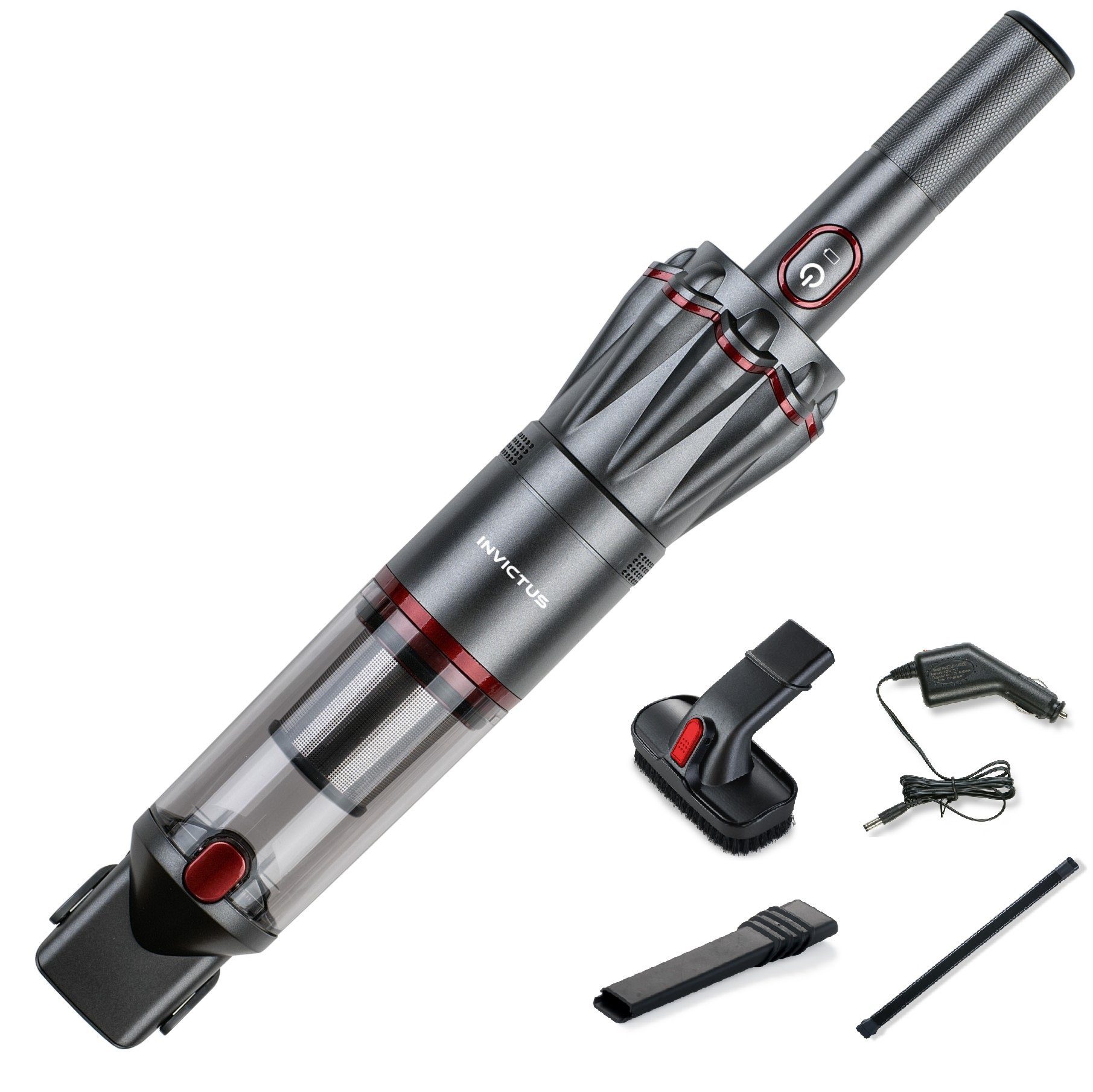 Genius Akku-Handstaubsauger Invictus One 1.0, 90,00 W, beutellos, 11-tlg Handsauger beutellos & kabellos