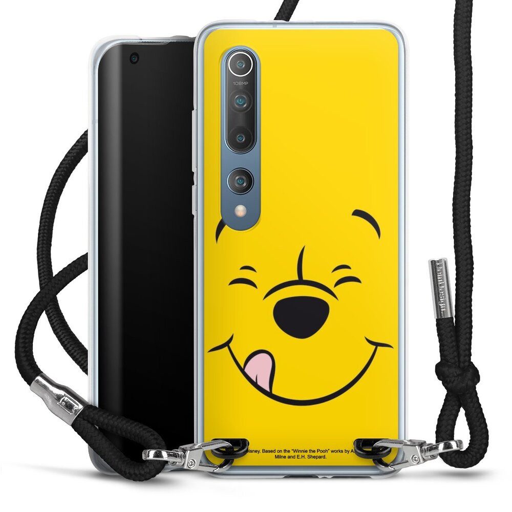 DeinDesign Handyhülle Winnie Puuh Offizielles Lizenzprodukt Disney Puuh Closeup, Xiaomi Mi 10 Handykette Hülle mit Band Case zum Umhängen