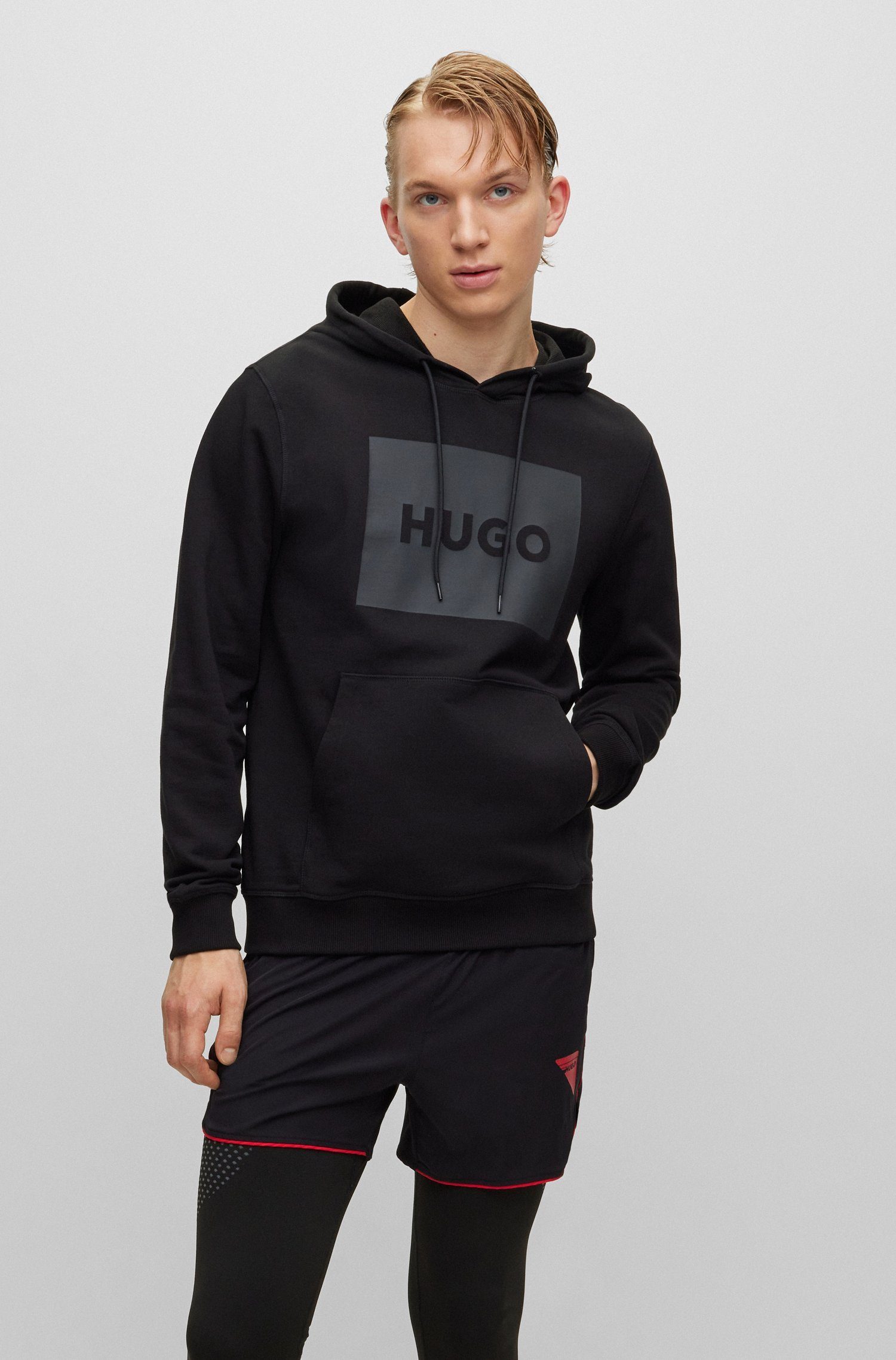 Hoodie Duratschi black HUGO (1-tlg) (85)