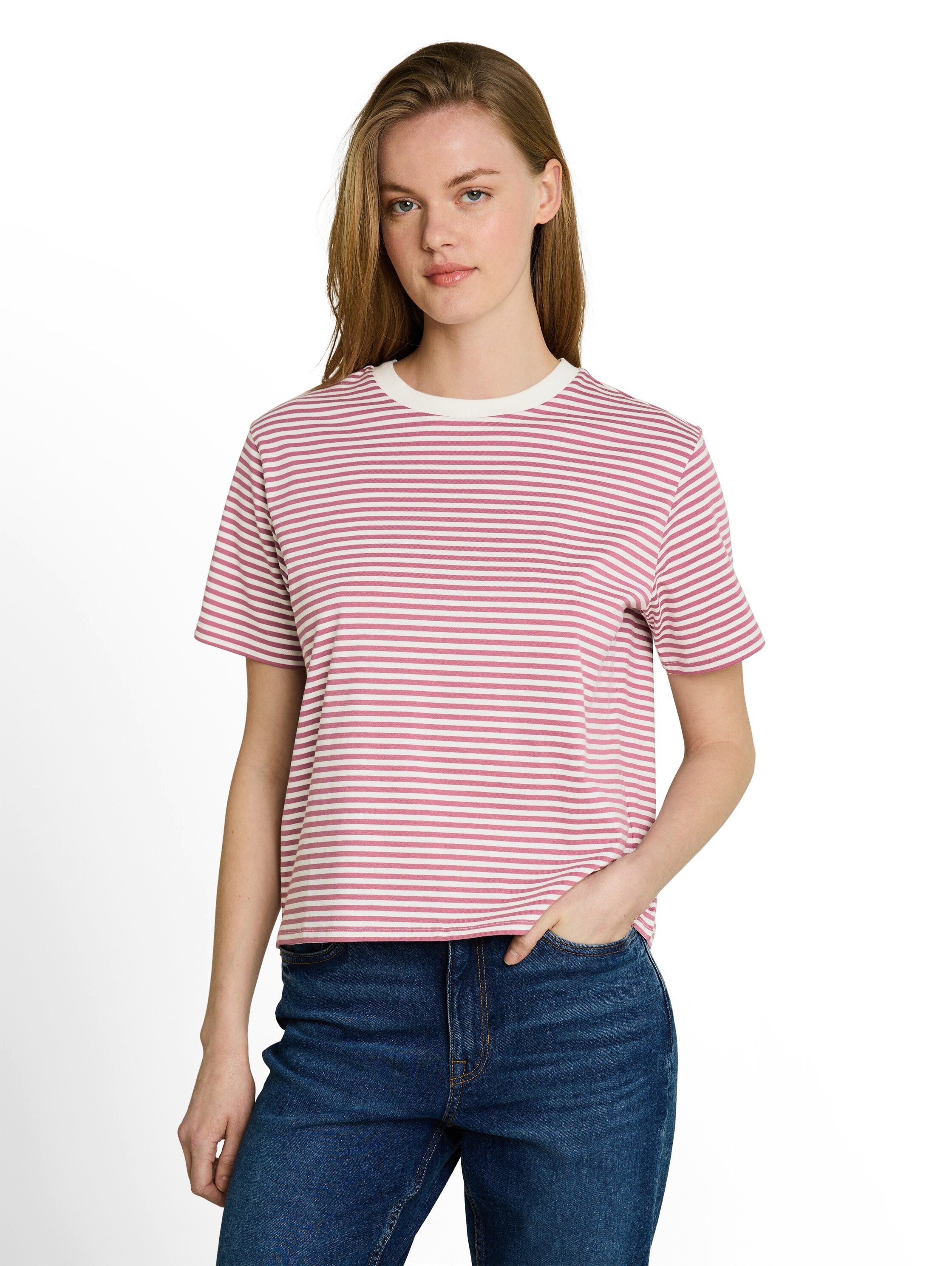 TOM TAILOR Denim T-Shirt mit Streifen Muster