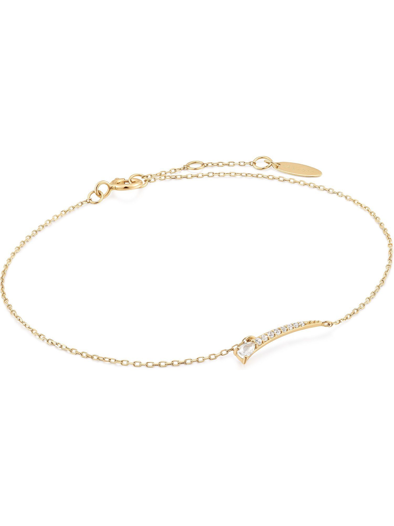 Ania Haie Armband Ania Haie Damen-Armband 585er Gelbgold Saphir, trendig