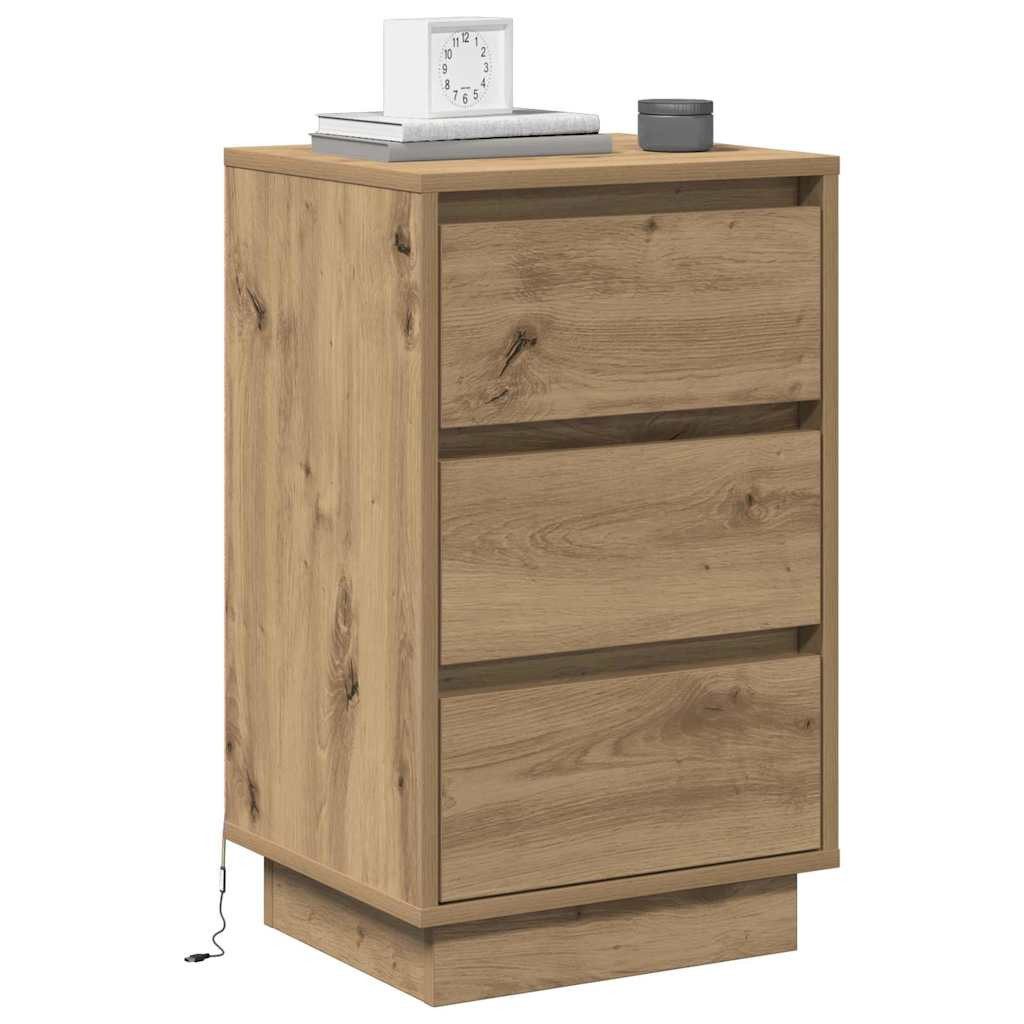 vidaXL Nachttisch Nachttisch Artisan-Eiche 39 x 34,5 x 65 cm Holzwerkstoff günstig online kaufen