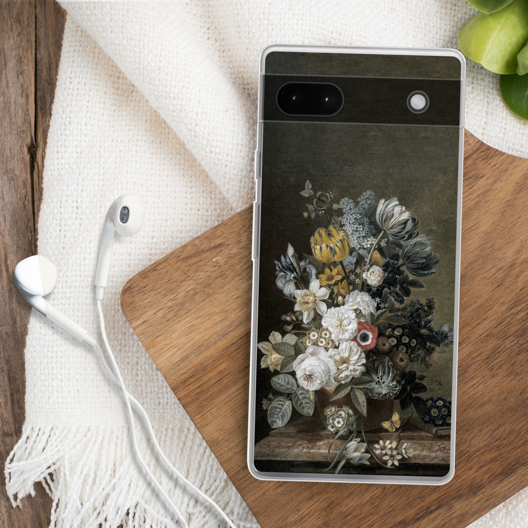 MuchoWow Handyhülle für Google Pixel 6a Stilleben mit Blumen - Alte Meister - Malerei, Phone Case, Silikon, Schutzhülle Dünn