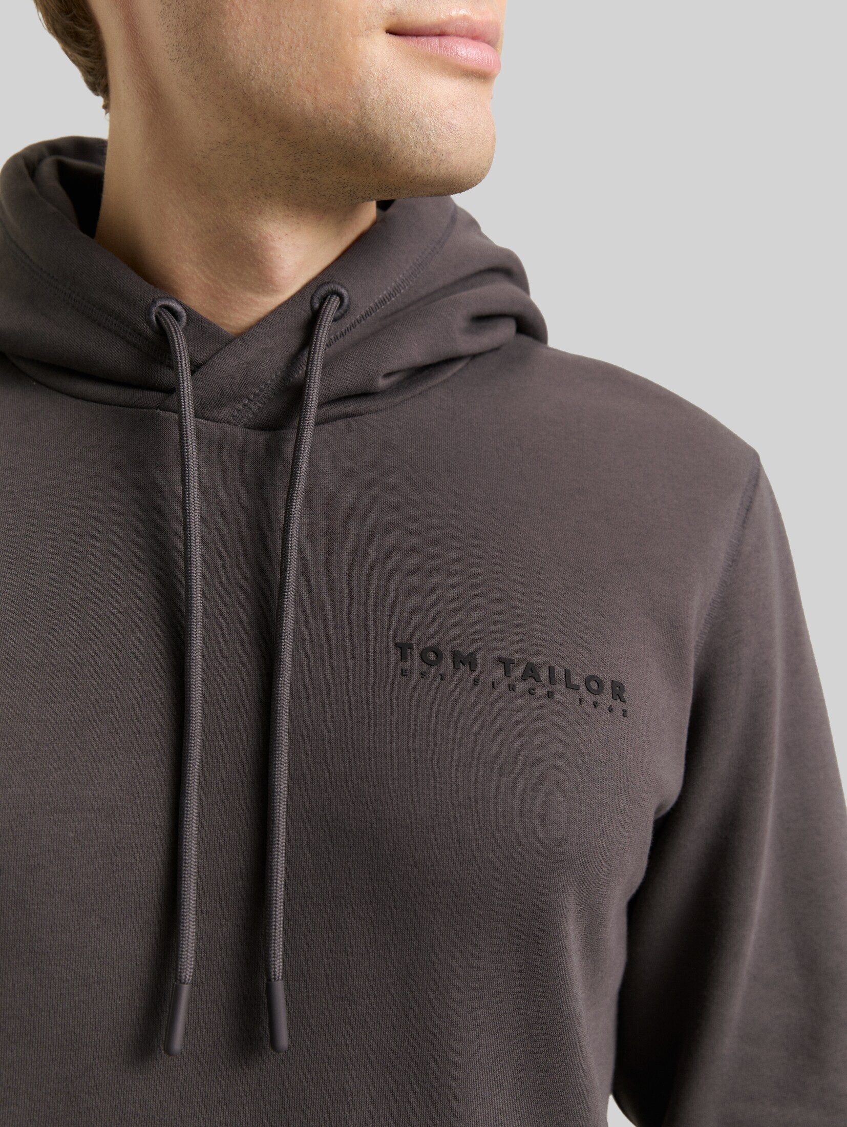 TOM TAILOR Sweatshirt Strick & Sweatshirts Hoodie Sweatshirt mit Logo-Print