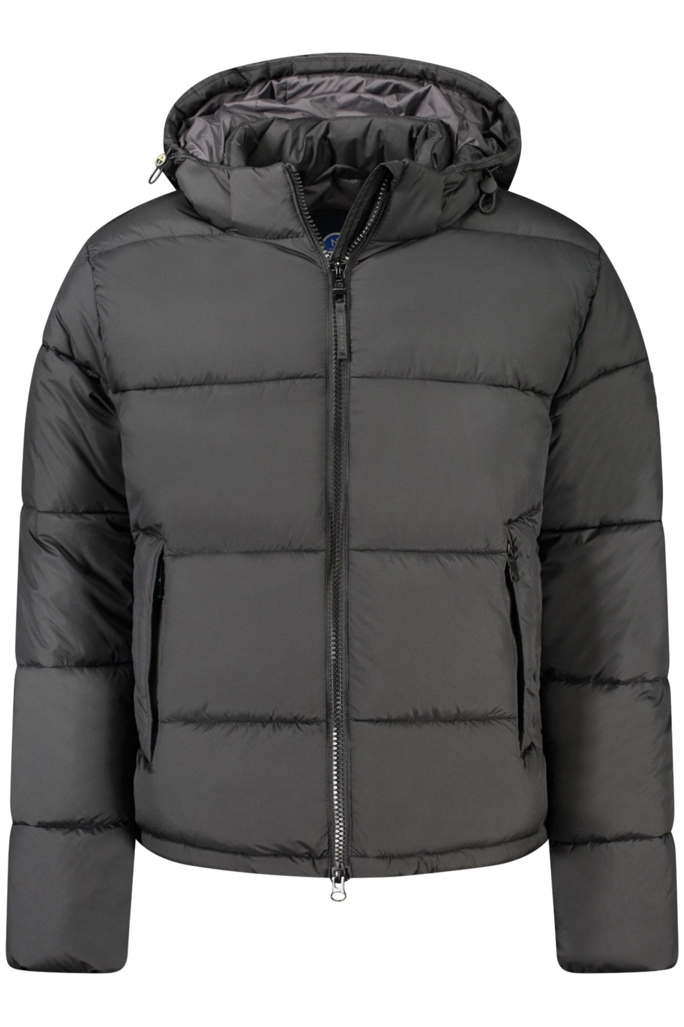 North Sails Outdoorjacke Herrenjacke Schwarz mit Abnehmbarer Kapuze und Reißverschluss