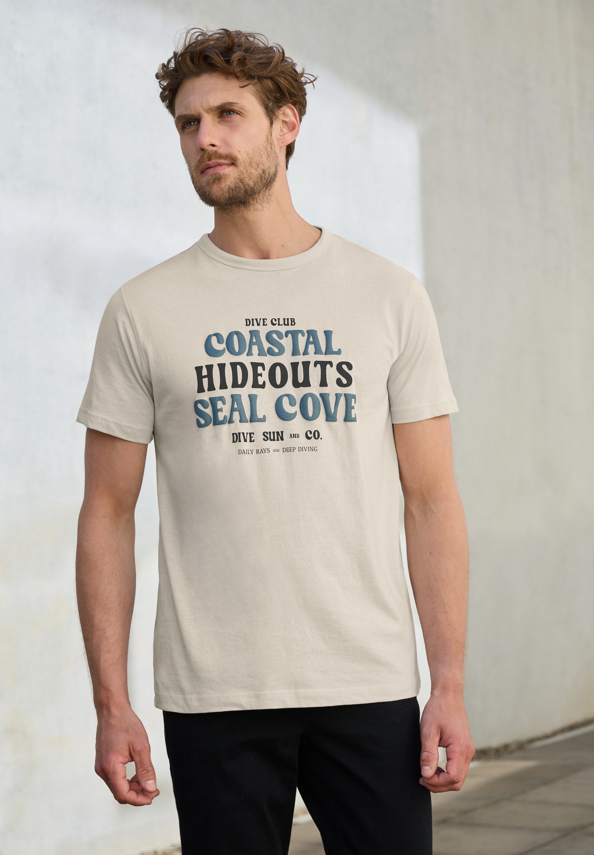 STREET ONE MEN T-Shirt mit Rundhalsausschnitt