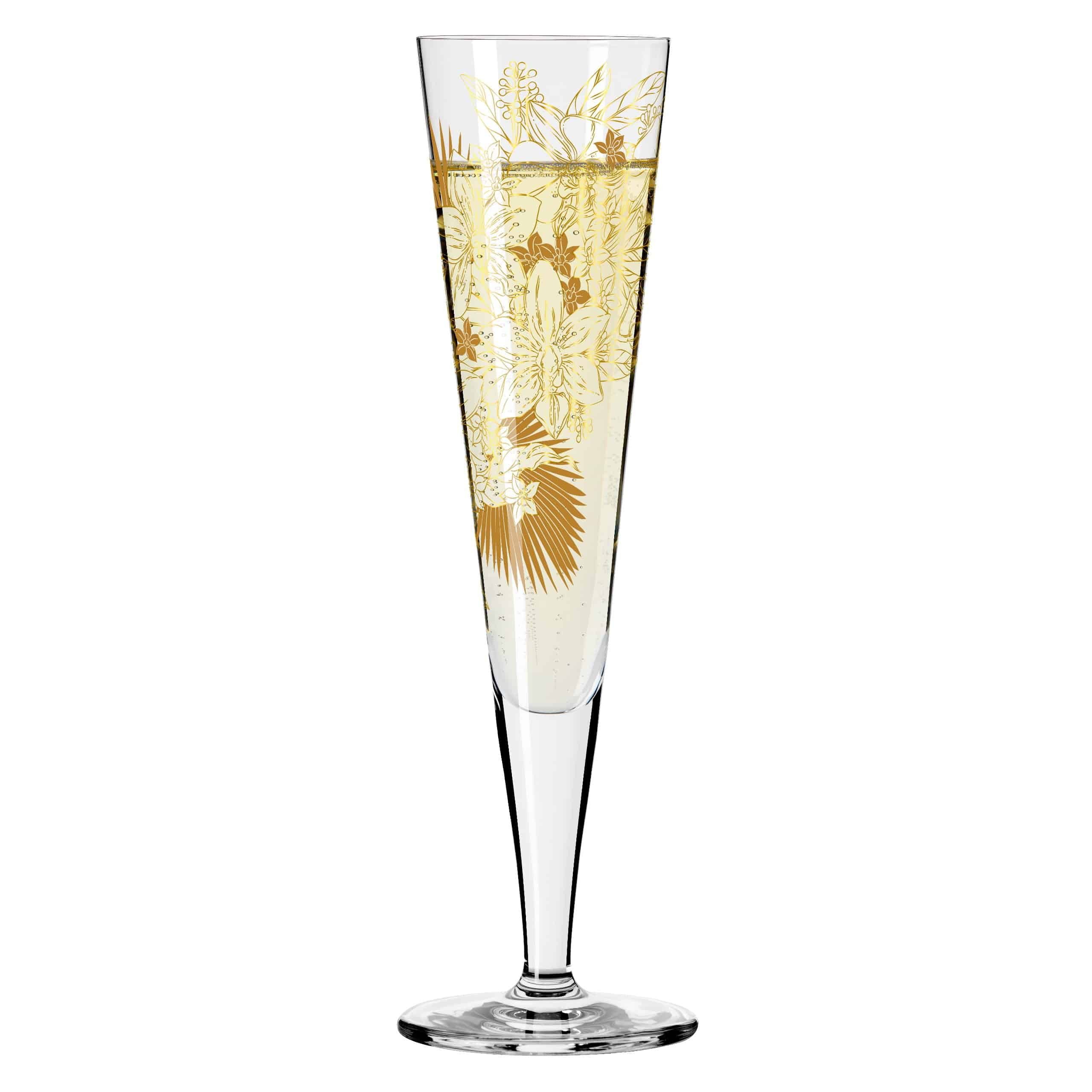 Ritzenhoff Champagnerglas Goldnacht, Kristallglas