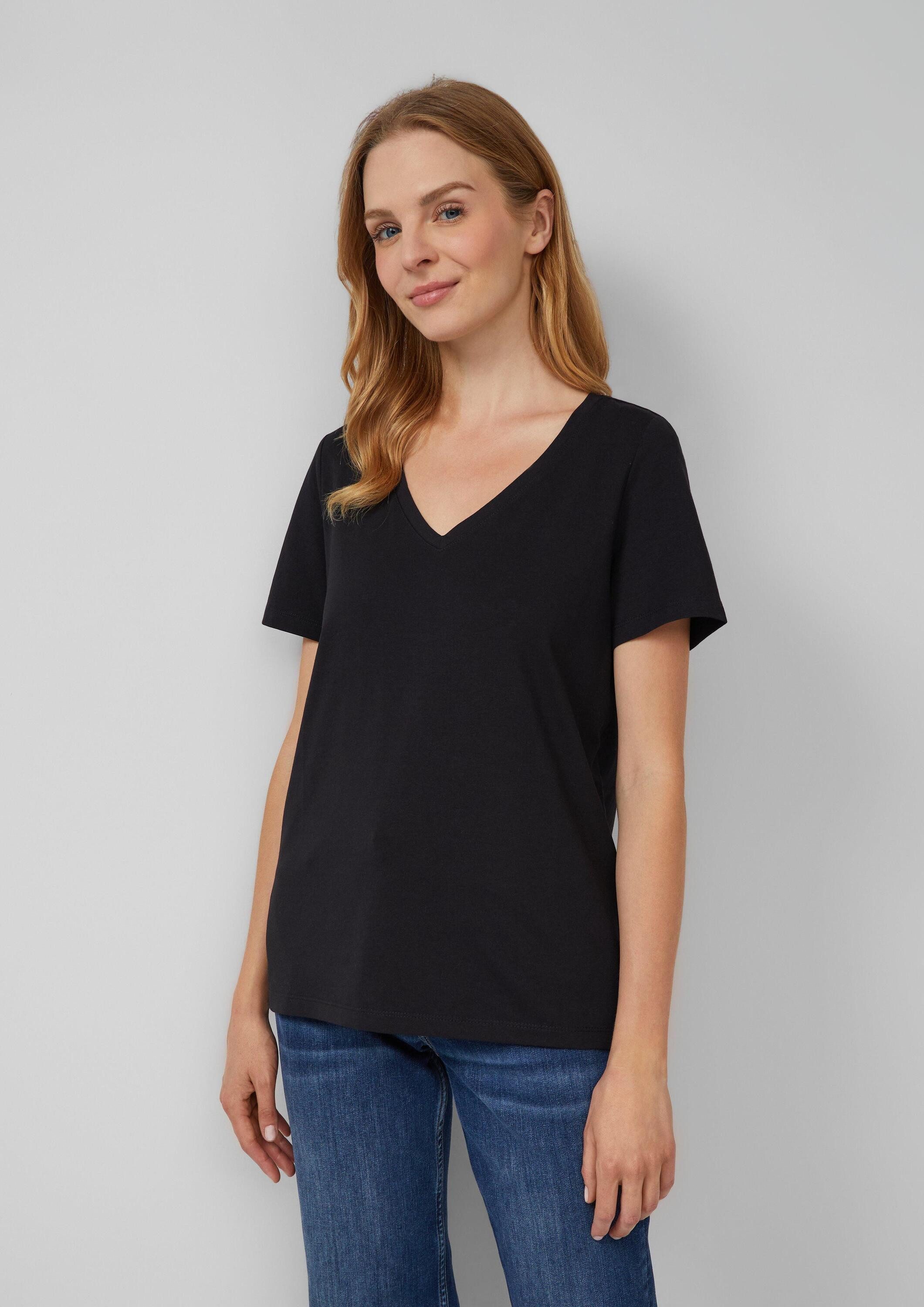 s.Oliver Kurzarmshirt T-Shirt T-Shirt mit V-Ausschnitt günstig online kaufen