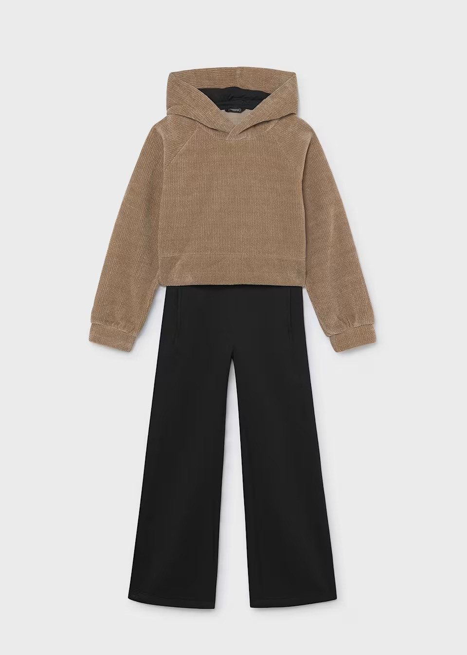 Mayoral Jogginganzug Moderner Jogginganzug Teenager Mädchen – Camel & Schwarz (0785933)