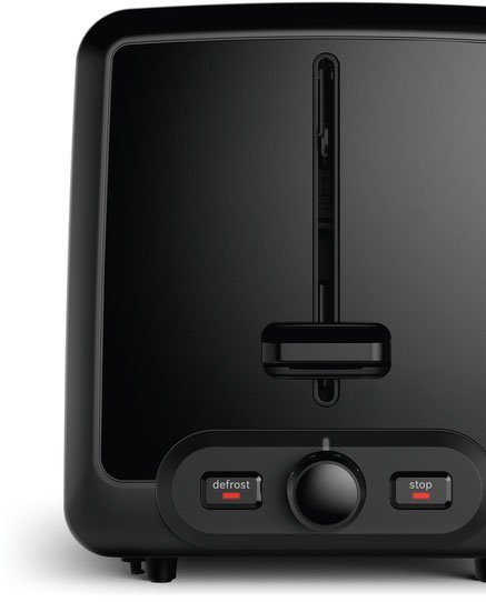 BOSCH Toaster DesignLine TAT4P420DE, integrierter Edelstahl-Brötchenaufsatz, 2 kurze Schlitze, 820 W, Abschaltautomatik, Auftaufunktion, Liftfunktion, Breit, Edelstahl