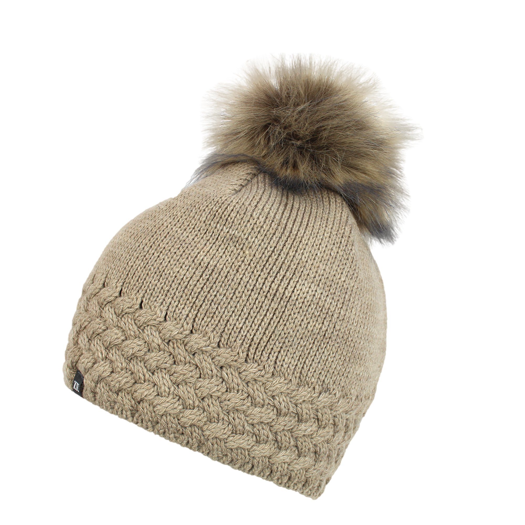Strickmütze "Acora" mit Fellbommel