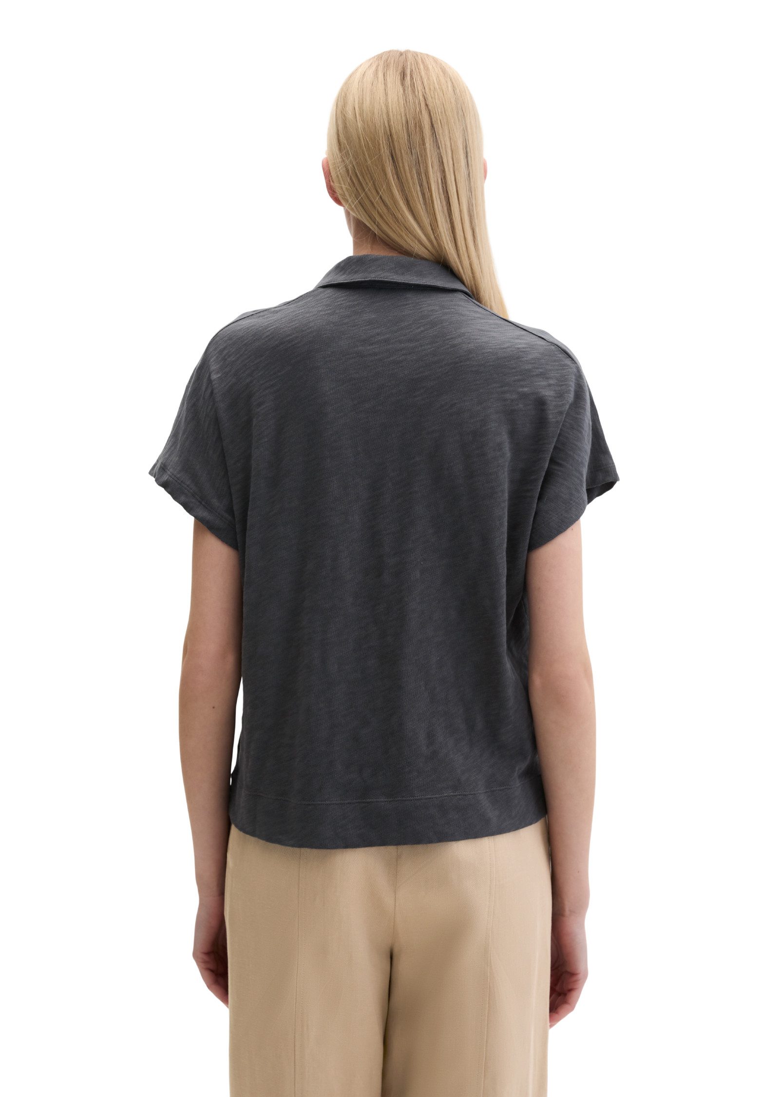 Marc O'Polo Poloshirt aus Slub Jersey – Bild 3 von 5
