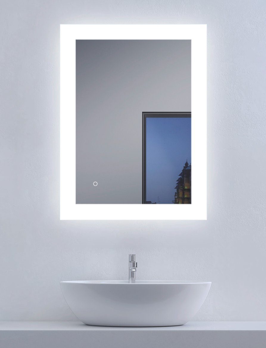 Talos Badspiegel BRIGHT (Komplett-Set), BxH: 80x60 cm, energiesparend, mit Sensorschalter