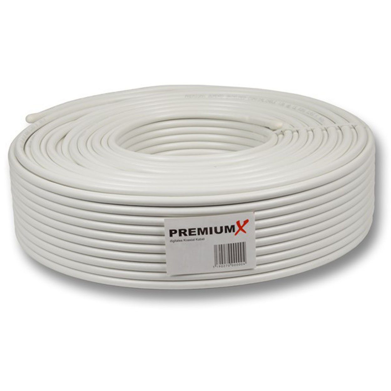 SAT-Kabel 25m 135dB reines PRO PremiumX Koaxialkabel DELUXE Kupfer 10x 5-Fach F-Stecker