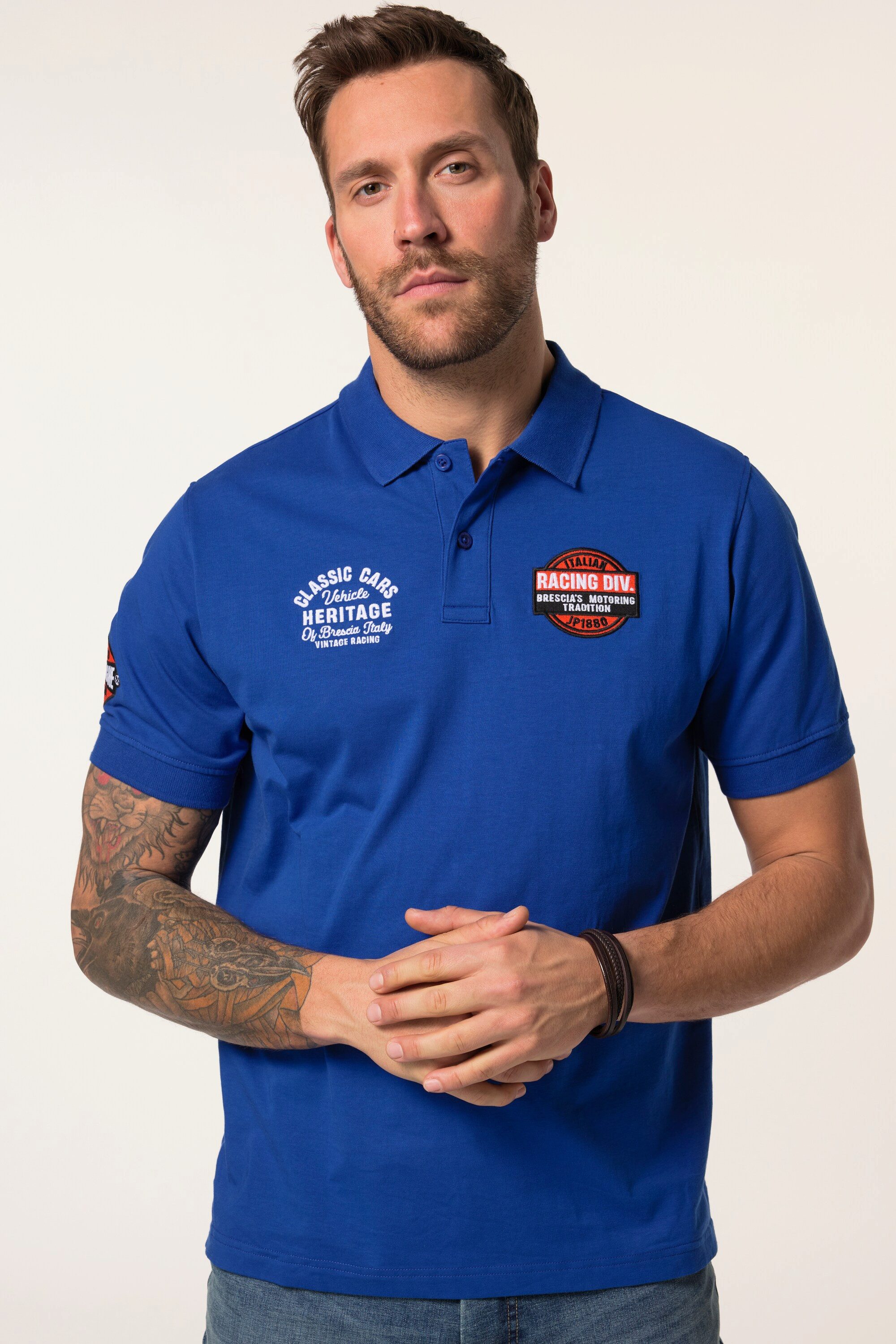 JP1880 Poloshirt Poloshirt Halbarm Badges