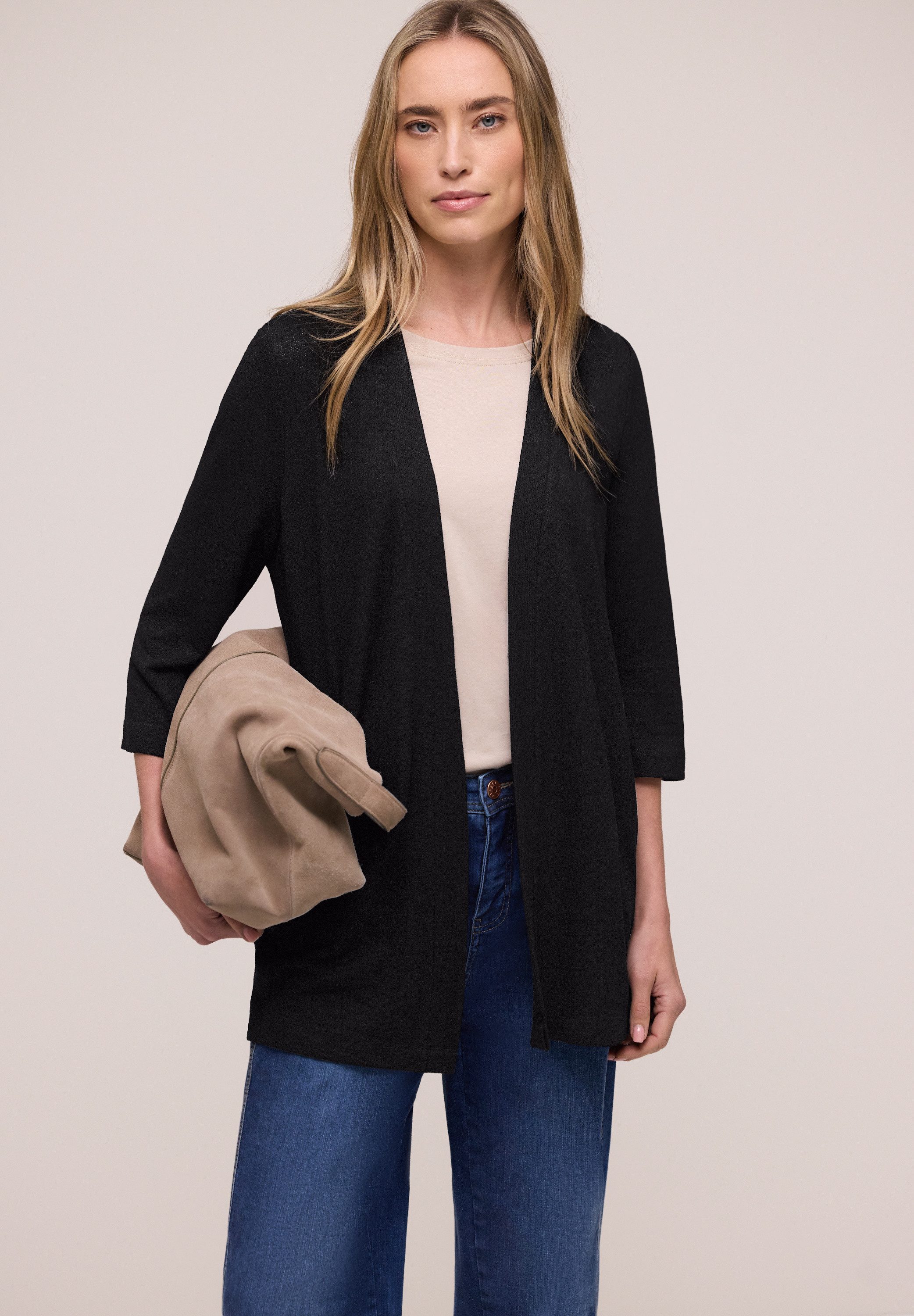 STREET ONE Cardigan mit Materialmix