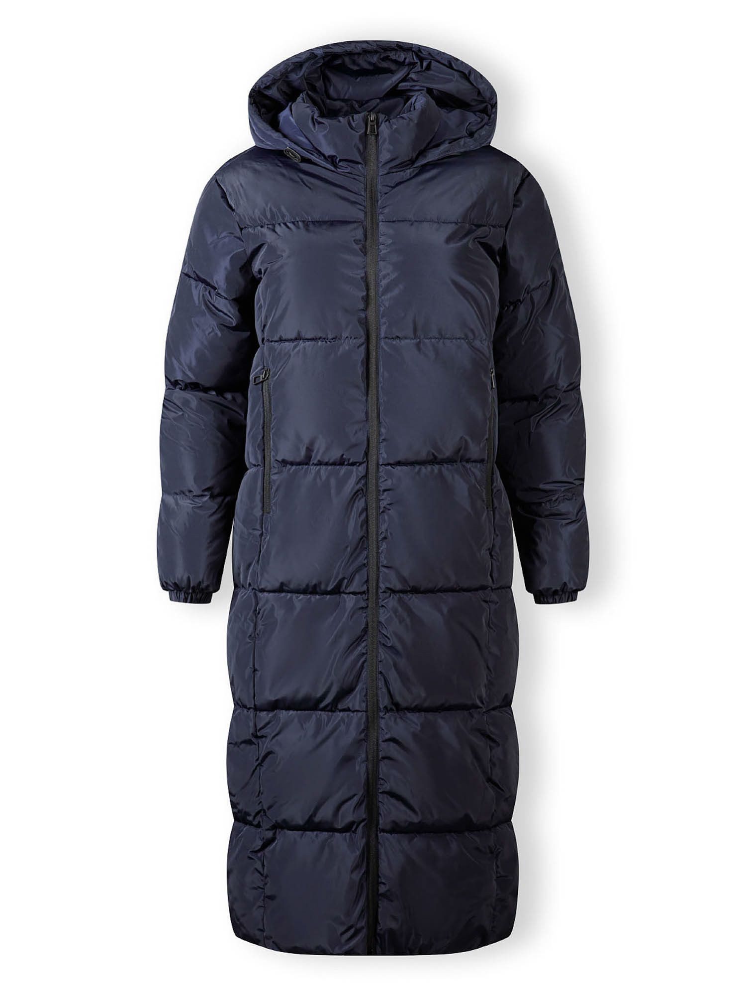 Respect Winterjacke Lange gesteppte Winterjacke mit Kapuze und Zipperdetail günstig online kaufen