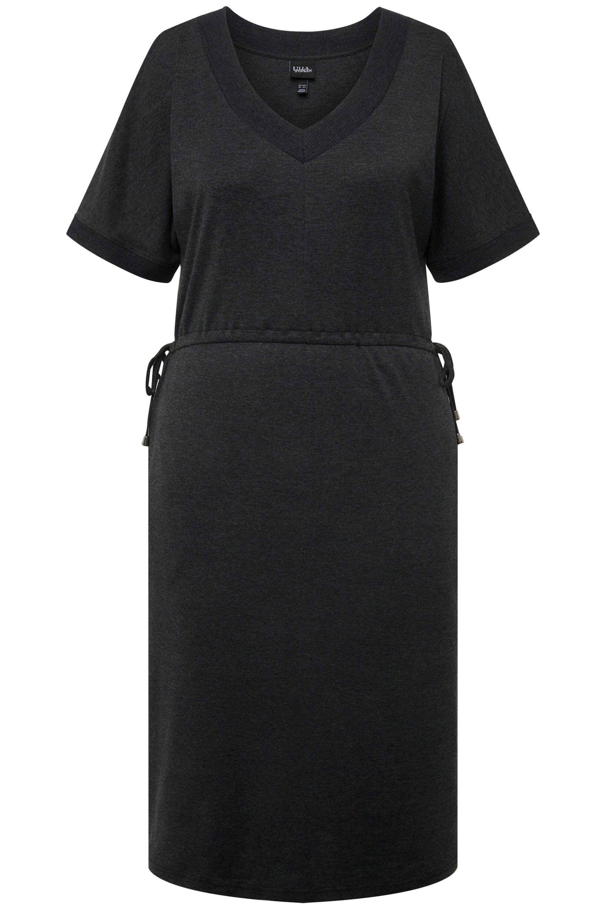 Ulla Popken Jerseykleid Jerseykleid Tunnelzug A-Linie günstig online kaufen