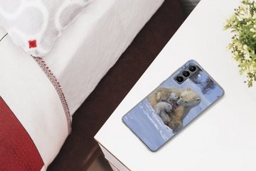MuchoWow Handyhülle Eisbären - Schnee - Weiß, Phone Case, Handyhülle Samsung Galaxy S21 Plus, Silikon, Schutzhülle