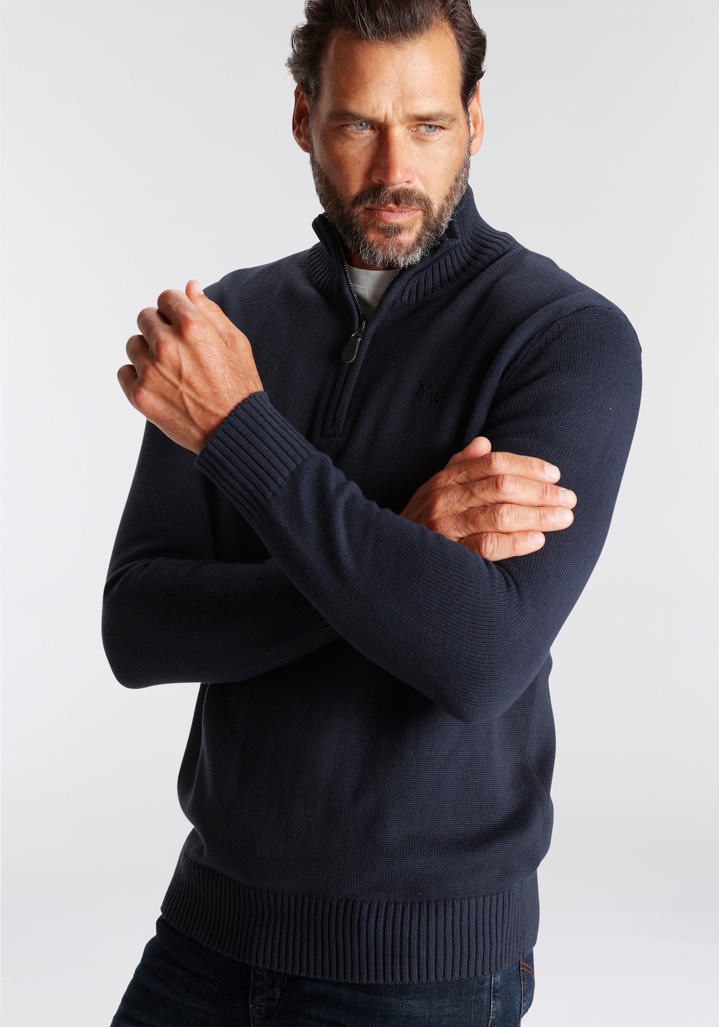 Man's World Troyer Bis Größe 5XL mit Reißverschluss am Kragen günstig online kaufen