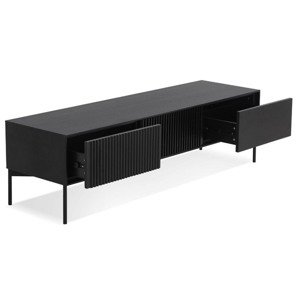 45 Schwarz OSEA KADIMA TV-Schrank Holz (black) Wood DESIGN TV-Ständer