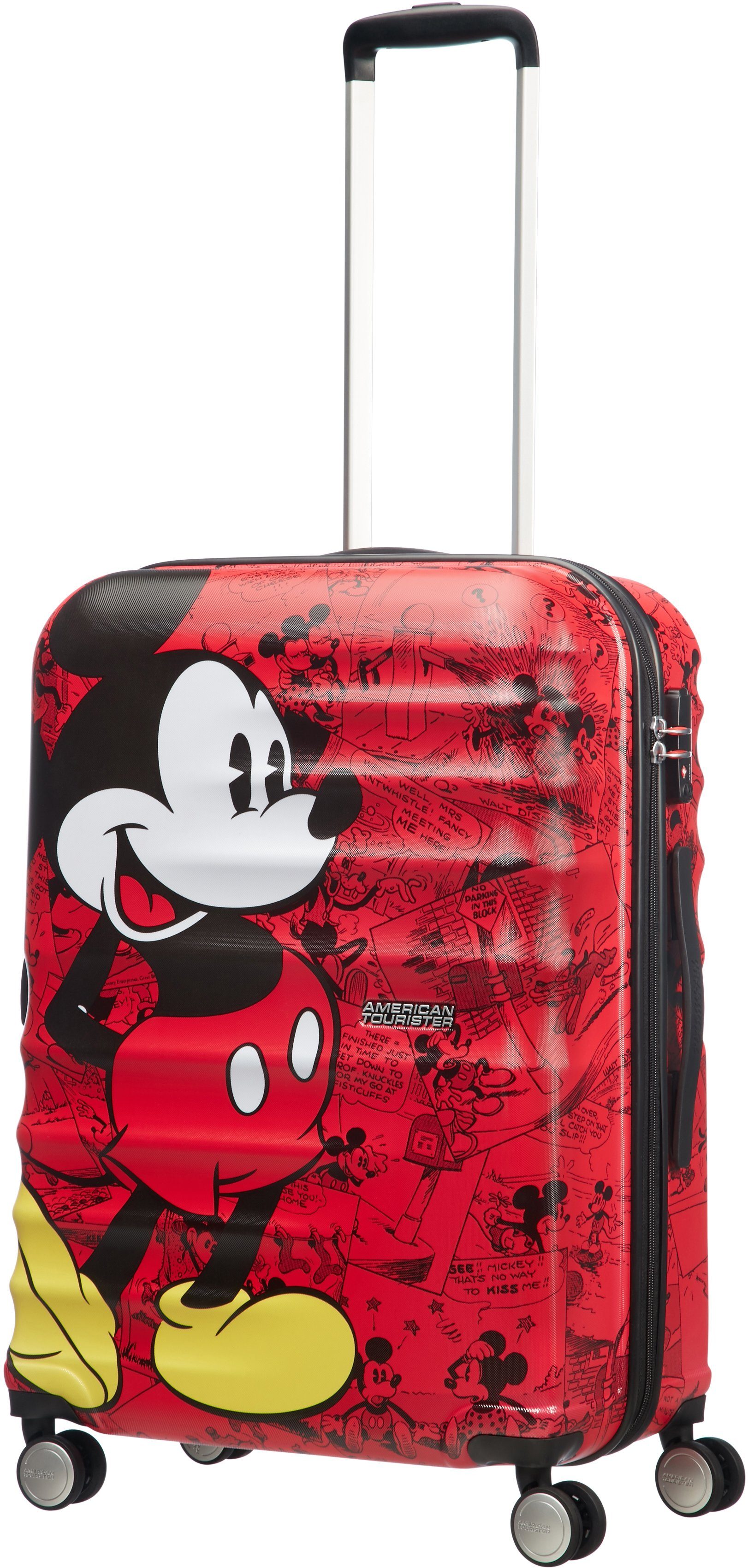 Wavebreaker, recyceltem Material Mickey aus Disney teilweise American Rollen, Comics 67 cm, Tourister® Red 4 Hartschalen-Trolley