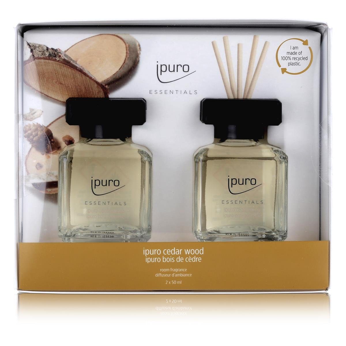 IPURO Raumduft Geschenkset Essentials by ipuro Cedar Wood2x50ml Raumduft